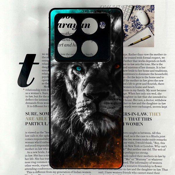 Infinix Note 40 Pro 4G - Tiger Design 3 - Premium Printed Glass soft Bumper shock Proof Case  CS-31426