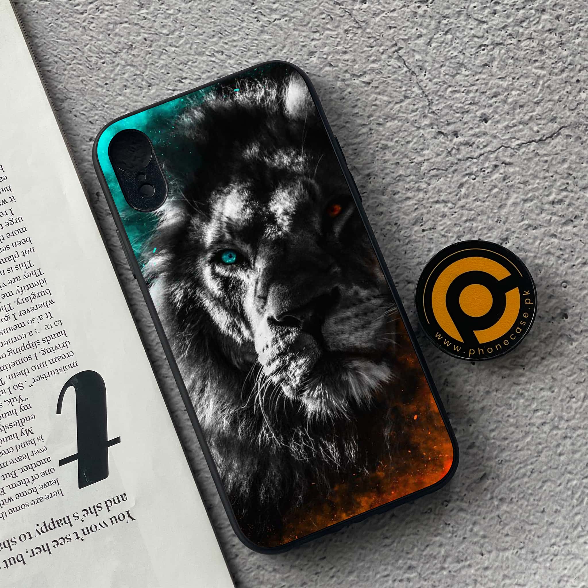 iPhone XR -Tiger Series - Premium Metal Printed soft Bumper shock Proof Case