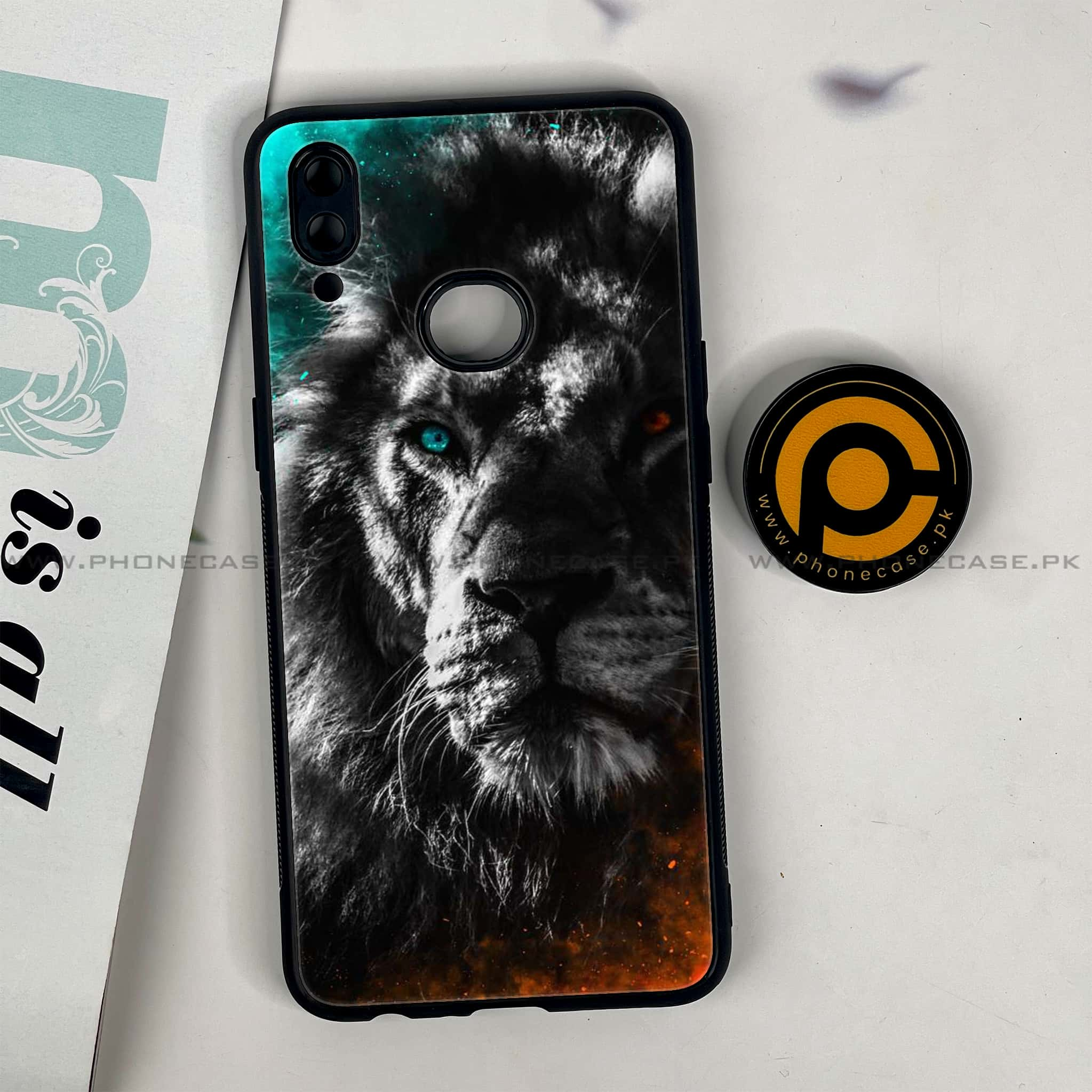 Galaxy A10s - Tiger Series - Premium Printed Glass soft Bumper shock Proof Case