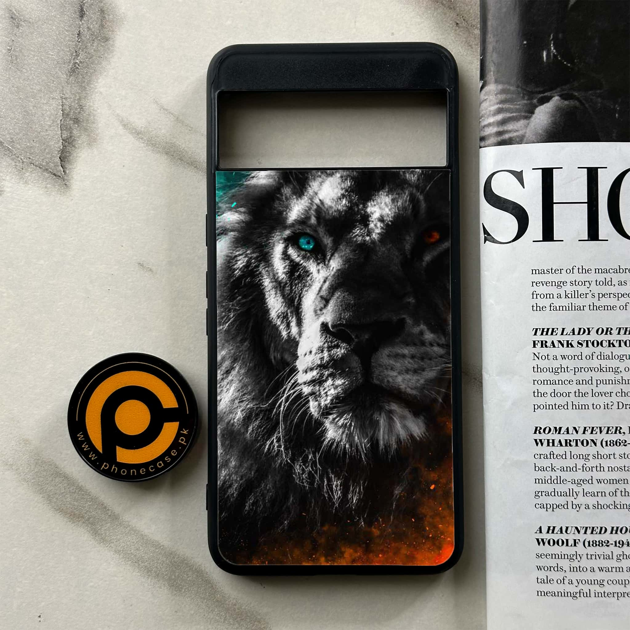 Google Pixel 8 Pro - Tiger Series - Premium Printed Glass soft Bumper shock Proof Case