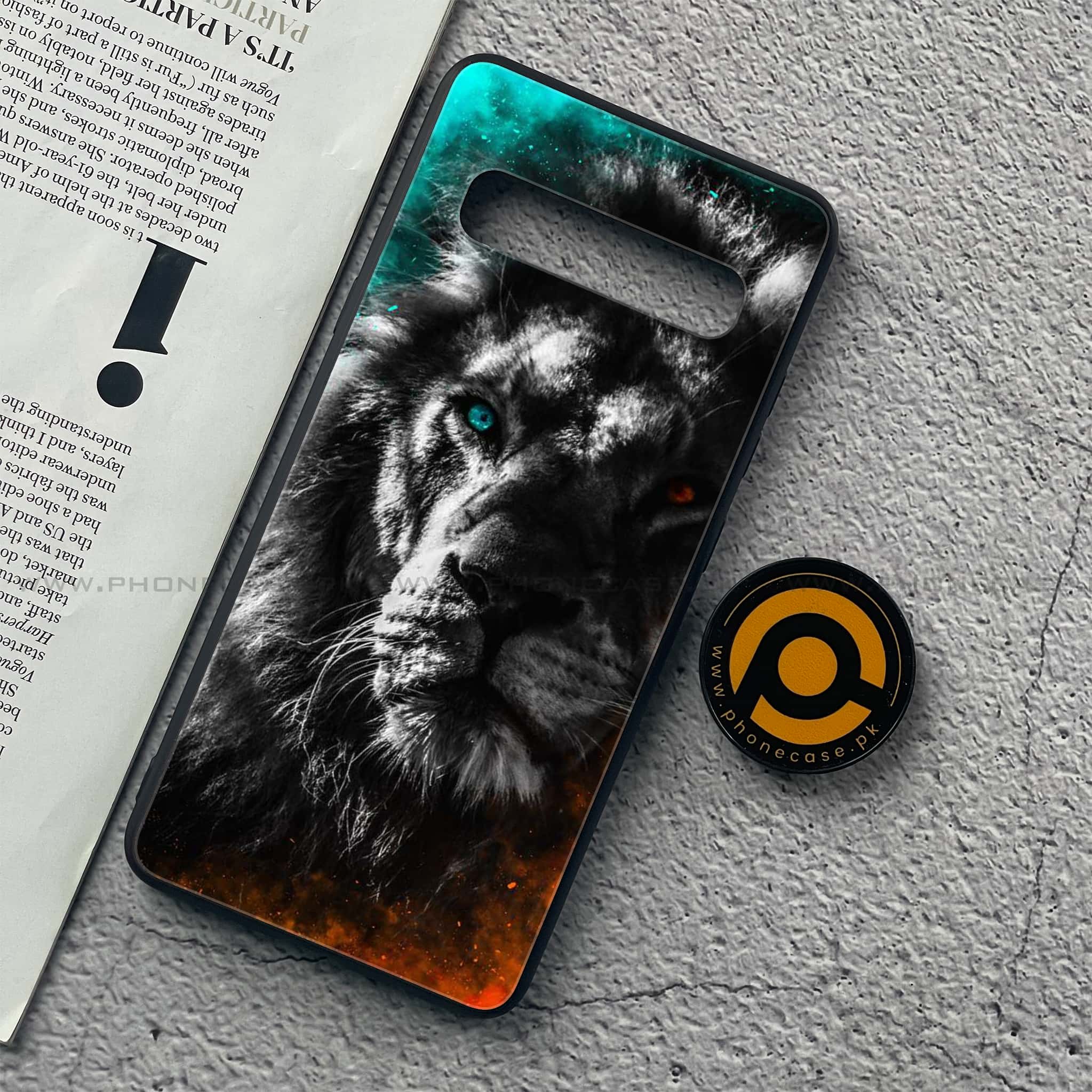 Samsung Galaxy S10 5G - Tiger Art Series - Premium Printed Glass soft Bumper shock Proof Case