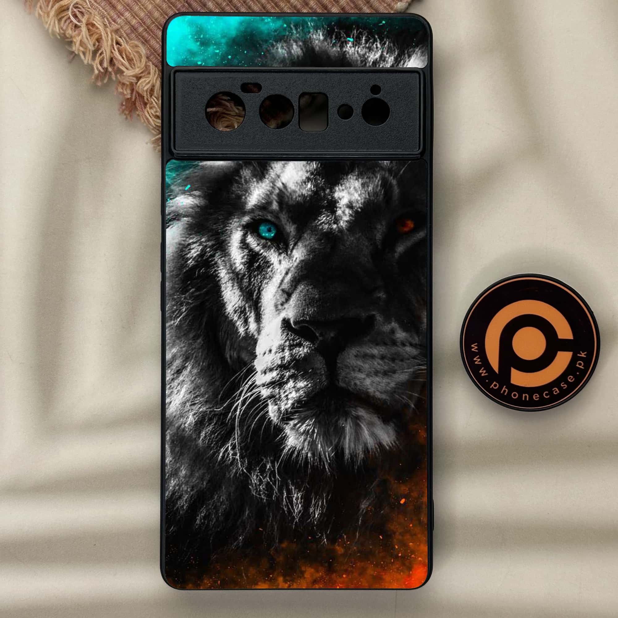 Google Pixel 6 Pro - Tiger Series - Premium Metal Printed soft Bumper Shock Proof Case