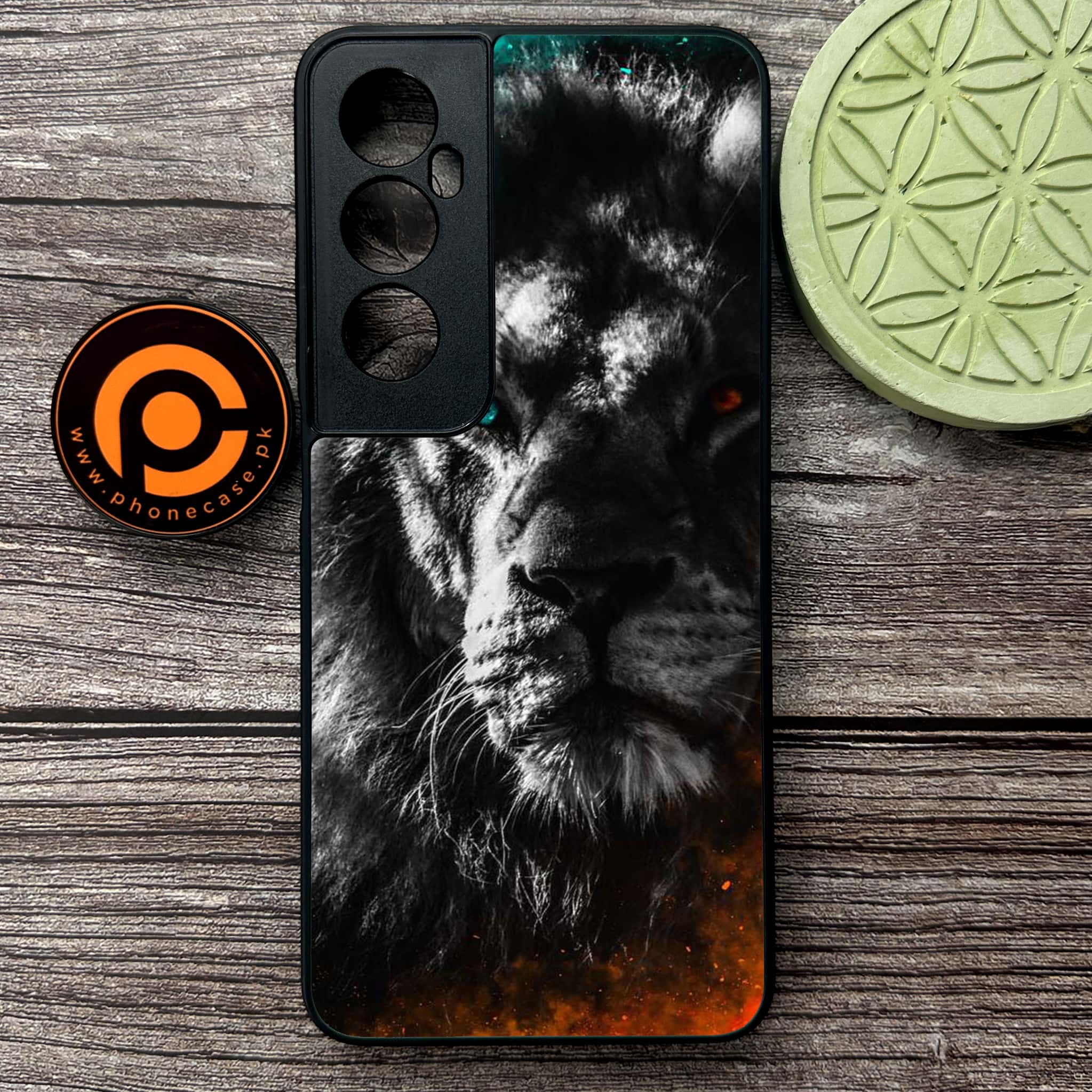 Realme C65  - Tiger Series - Premium Metal Printed soft Bumper shock Proof Case