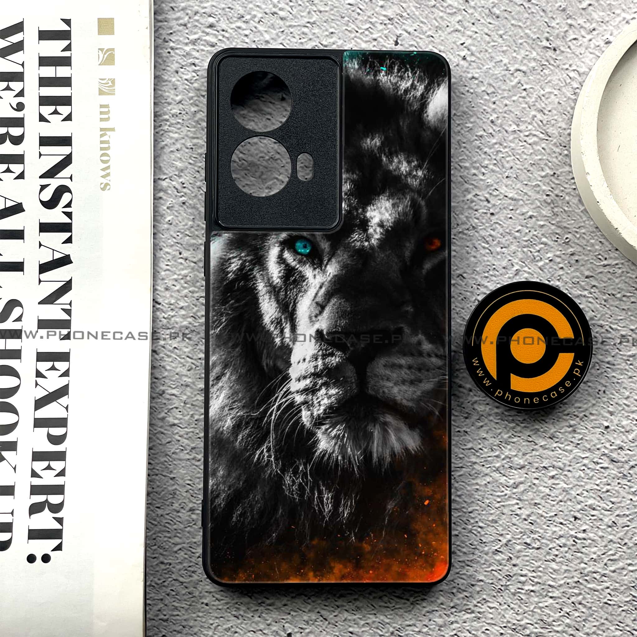Moto G85 - Tiger Series - Premium Printed Glass soft Bumper shock Proof Case
