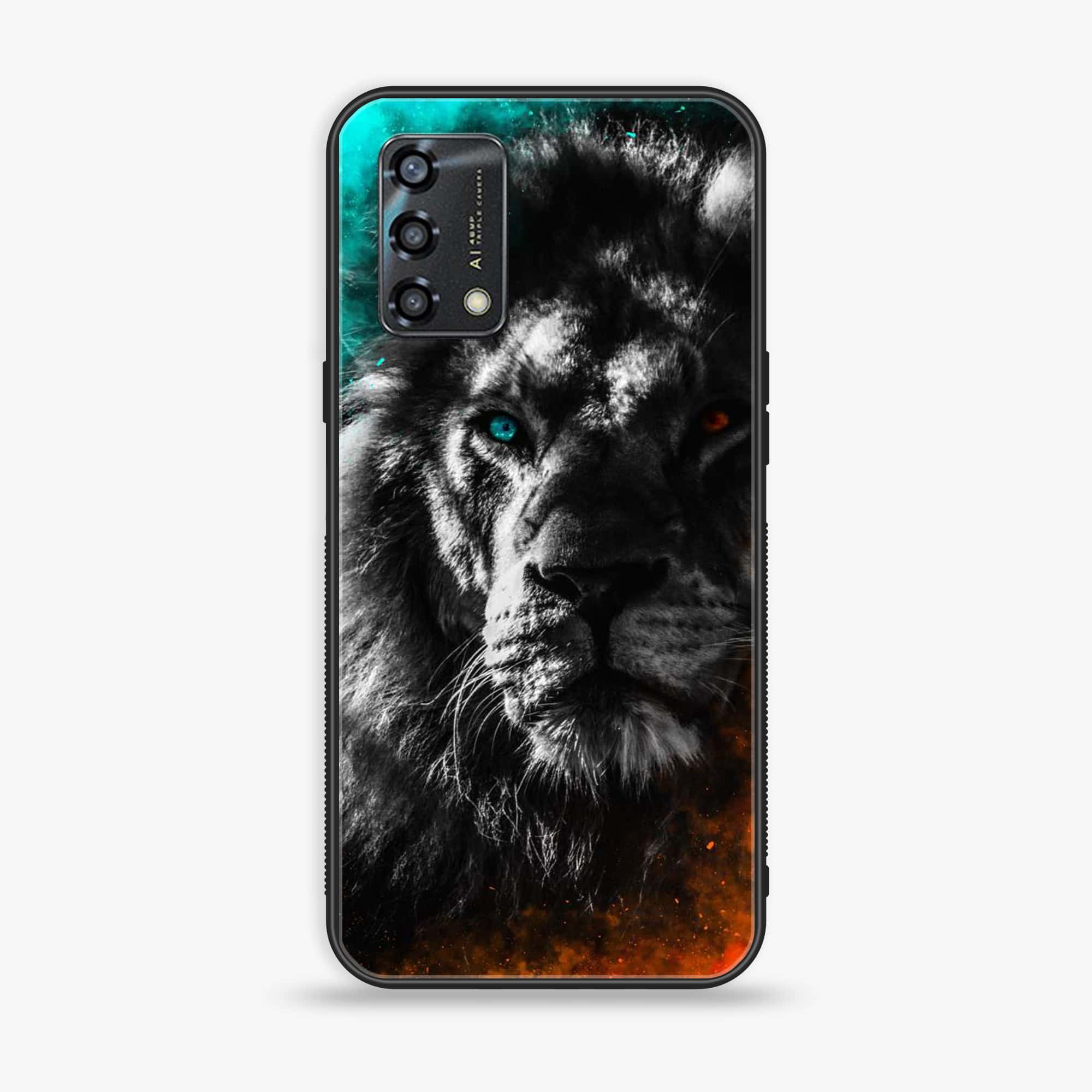 Oppo A95 - Tiger Art Series - Premium Printed Glass soft Bumper shock Proof Case