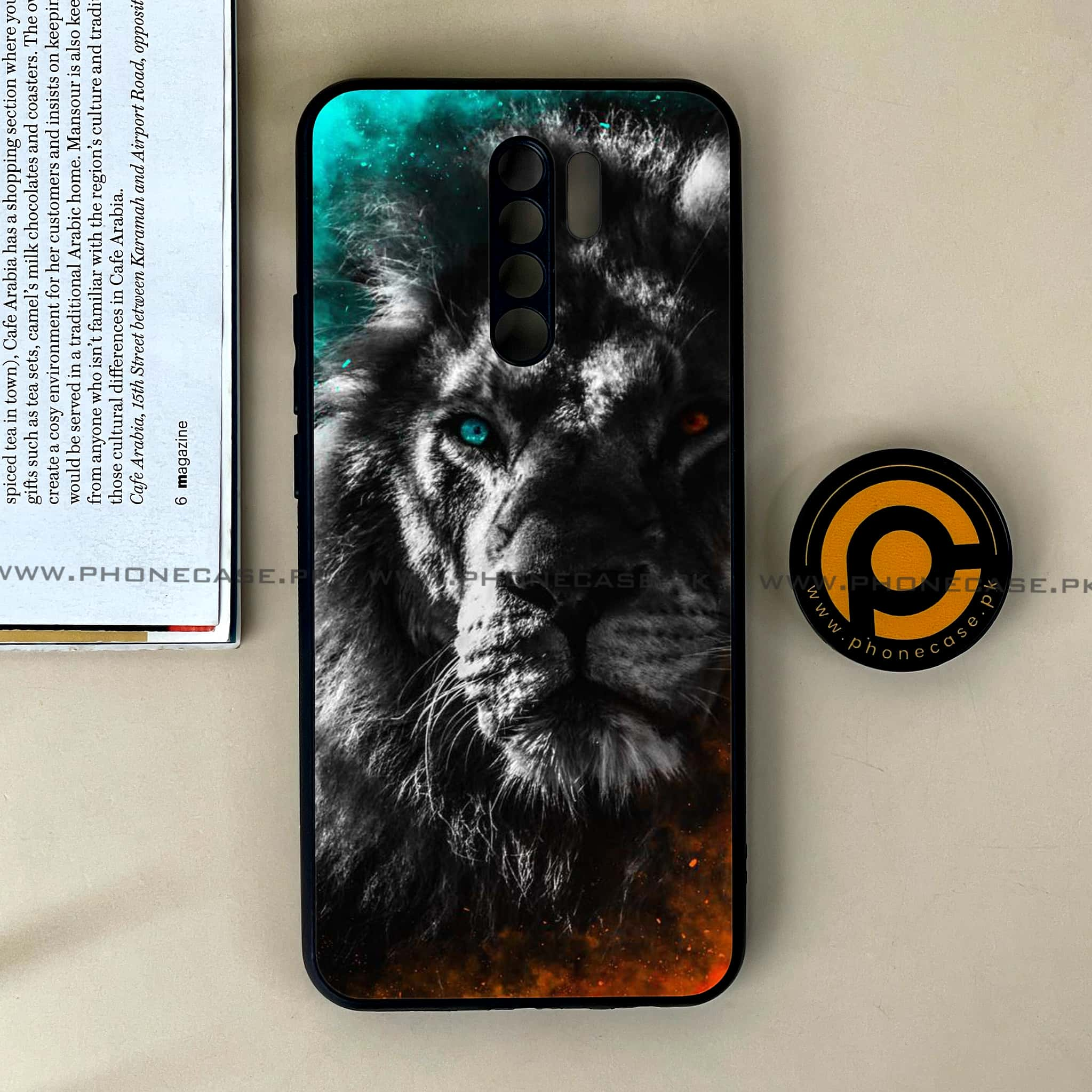 Xiaomi Redmi 9 - Tiger Series - Premium Printed Glass soft Bumper shock Proof Case