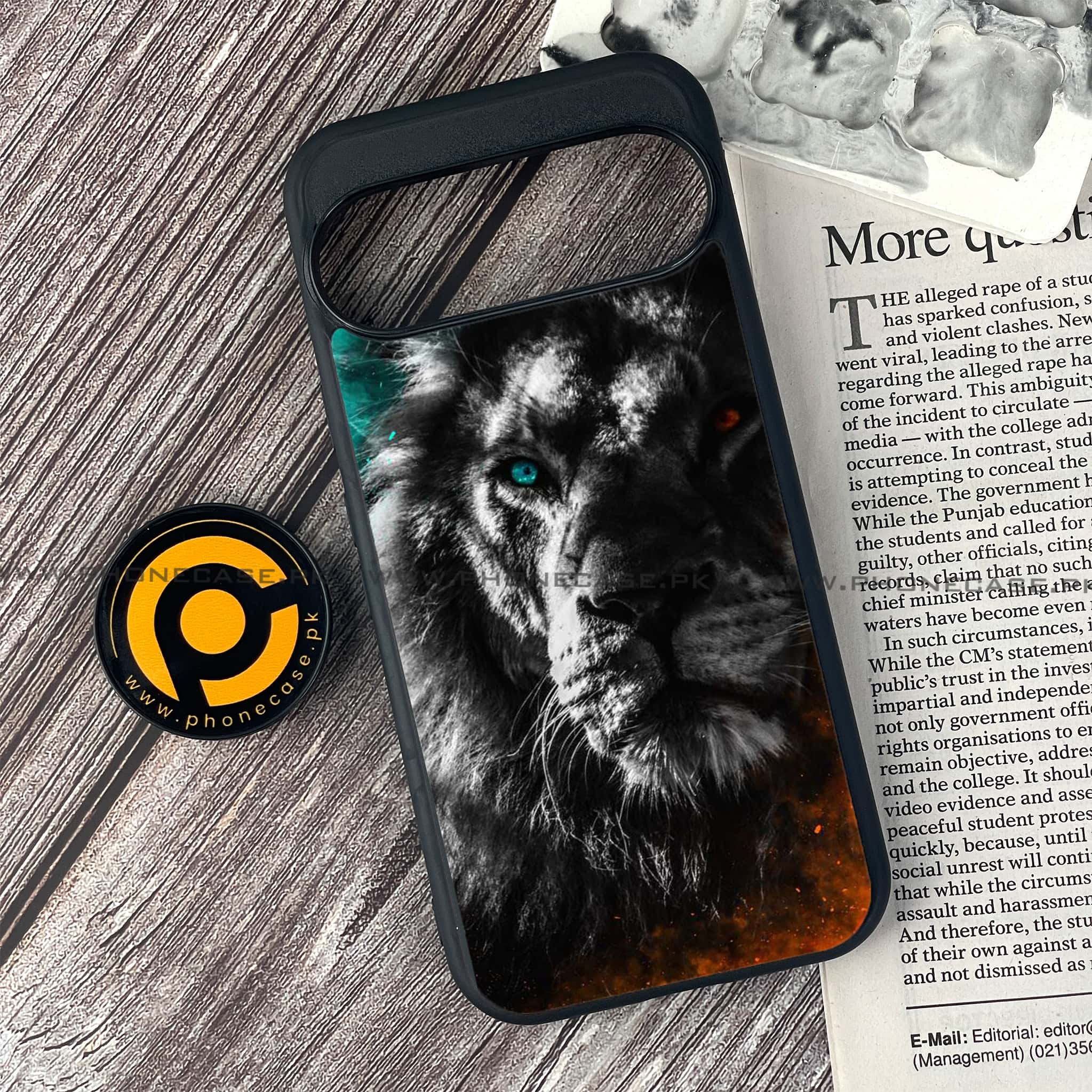 Google Pixel 9 - Tiger Series - Premium Printed Glass soft Bumper shock Proof Case