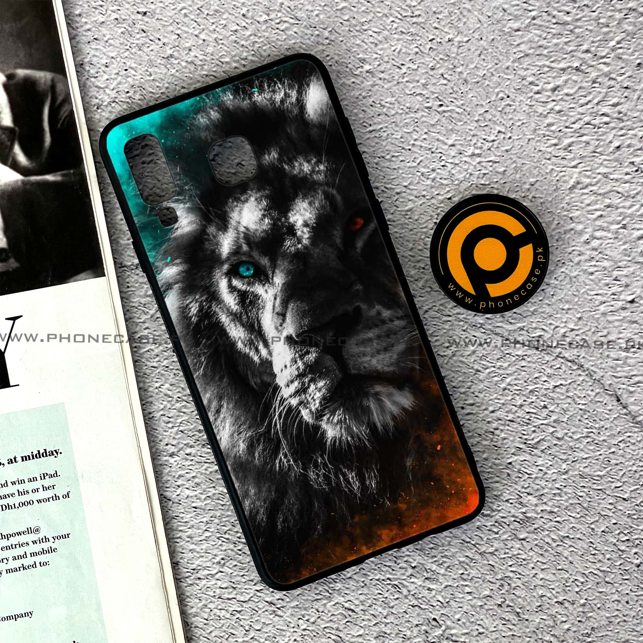 Samsung Galaxy A8 Star(A9 Star) - Tiger Series - Premium Printed Glass soft Bumper shock Proof Case