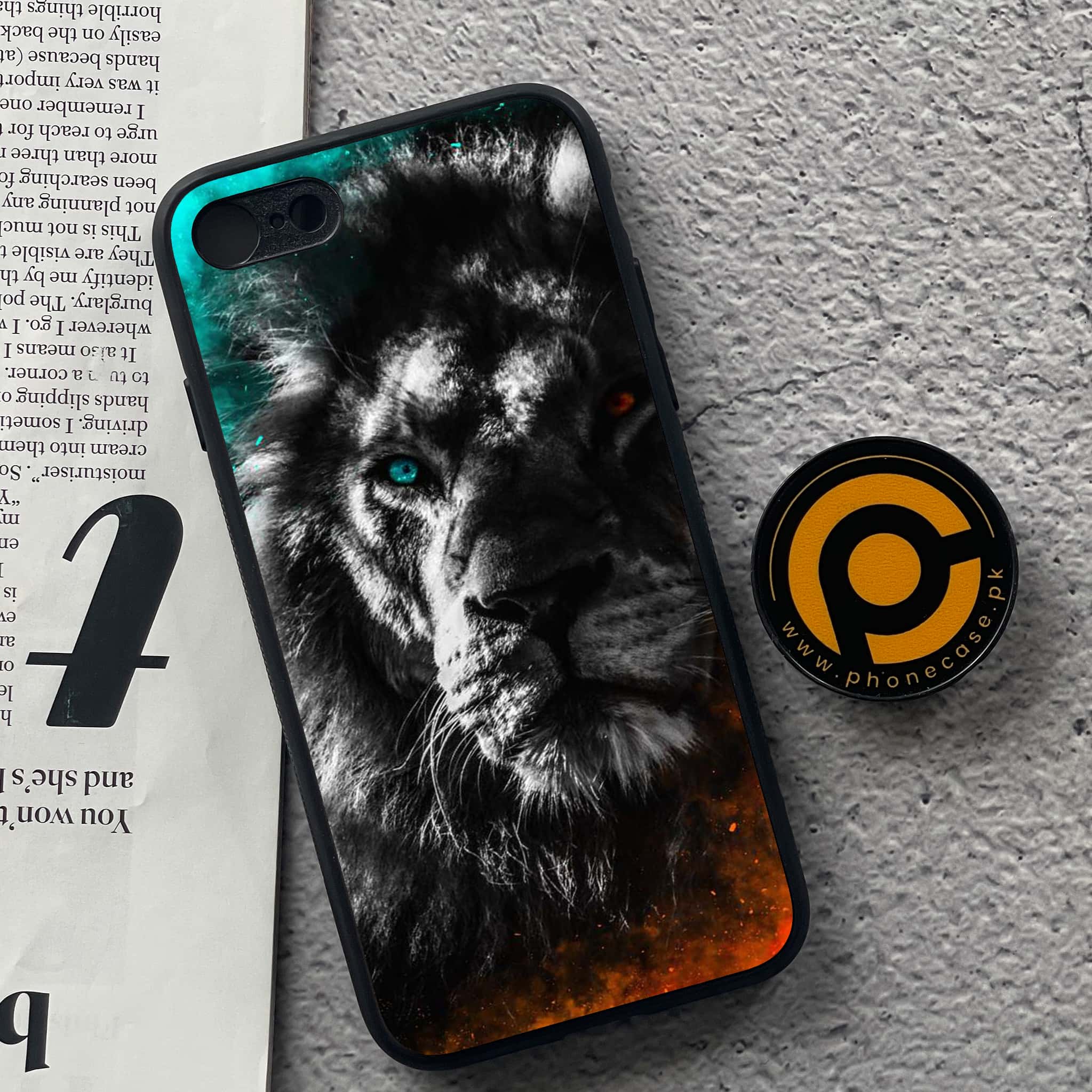 iPhone 7 / 8 - Tiger Art Series - Premium Printed Glass soft Bumper shock Proof Case