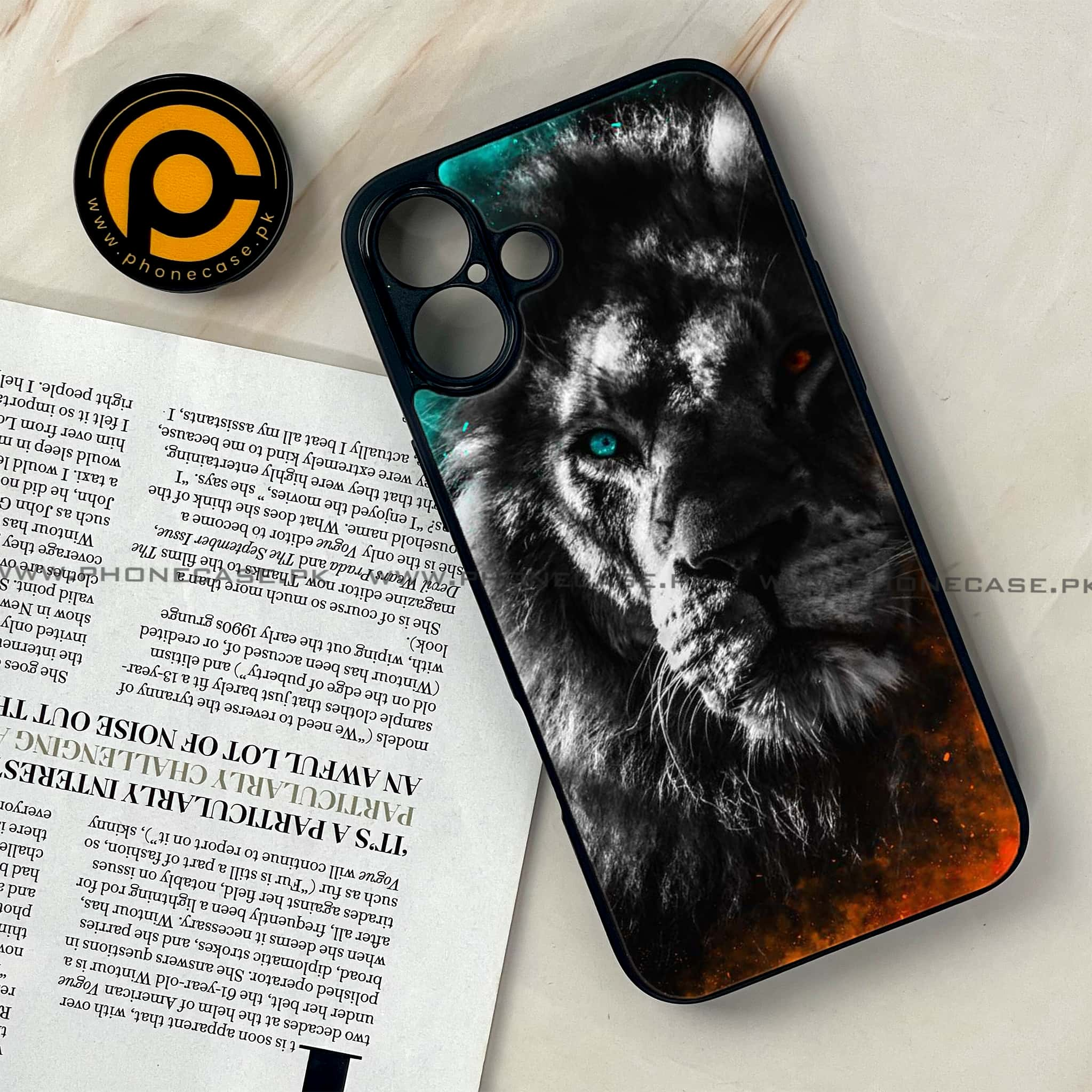 iPhone 16 Plus - Tiger Series - Premium Printed Glass soft Bumper shock Proof Case