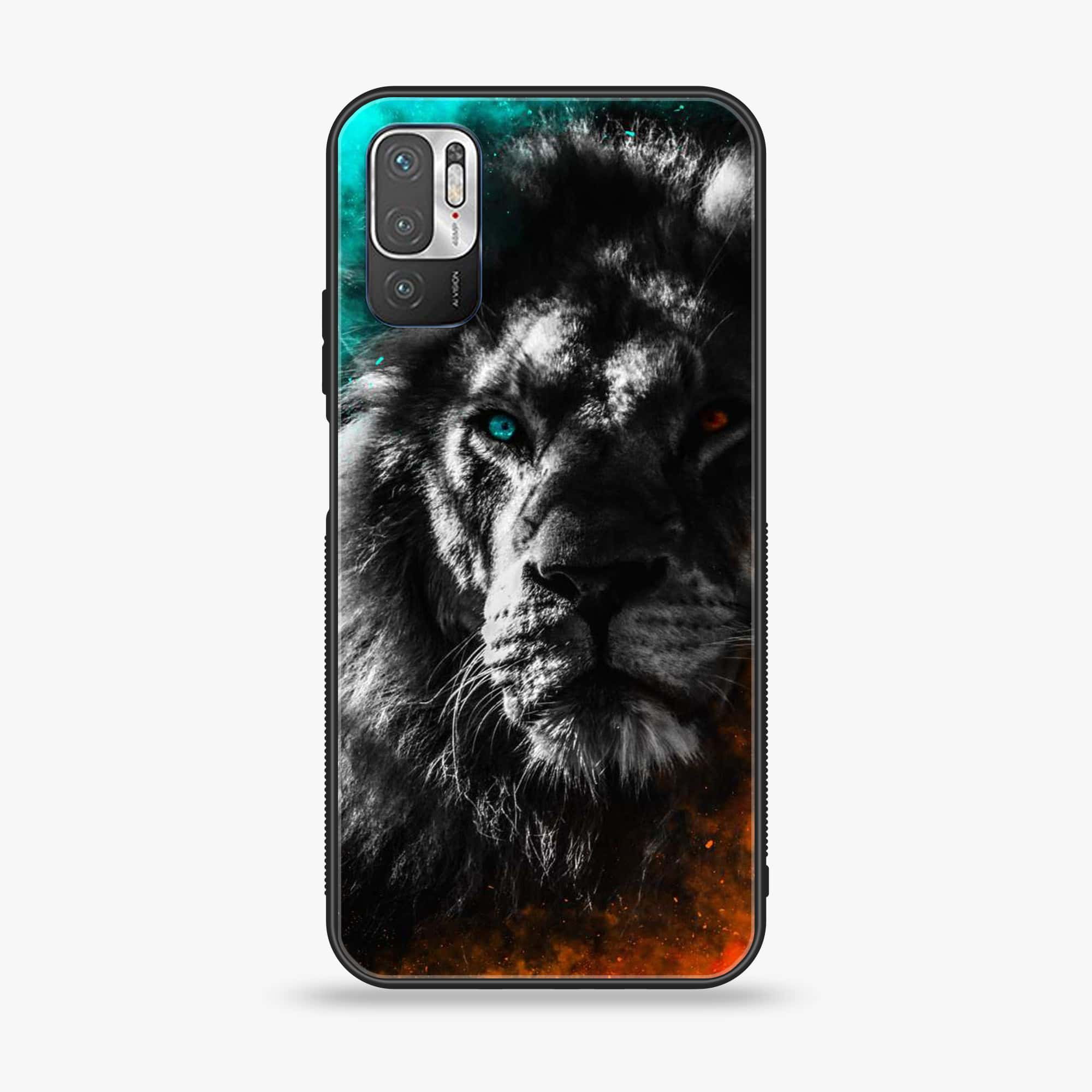 Xiaomi Redmi Note 10 5G - Tiger Series - Premium Printed Glass soft Bumper shock Proof Case