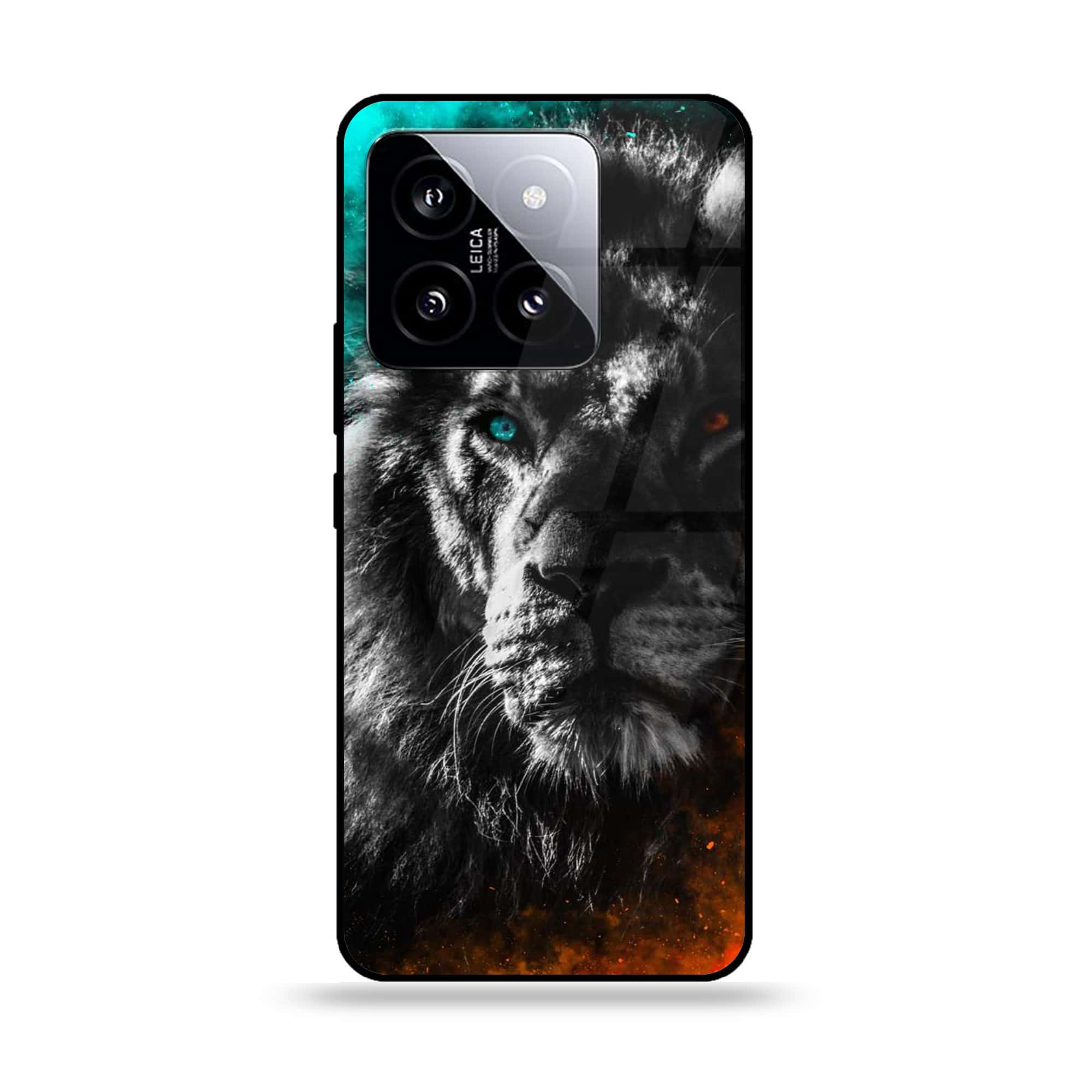 Xiaomi 14 - Tiger Series - Premium Printed Glass soft Bumper shock Proof Case