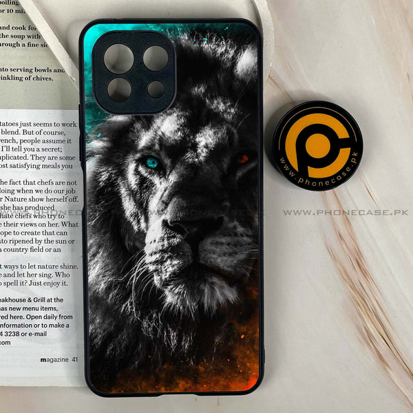 Mi 11 Lite - Tiger Art Design 3- Premium Printed Glass soft Bumper shock Proof Case CS-12684