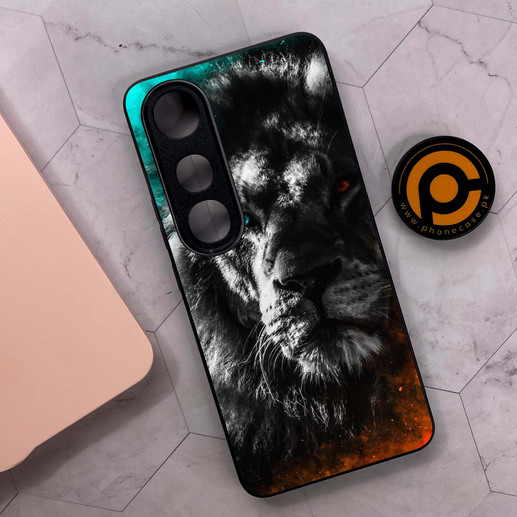 Vivo V50 Lite - Tiger Series - Premium Metal Printed soft Bumper shock Proof Case