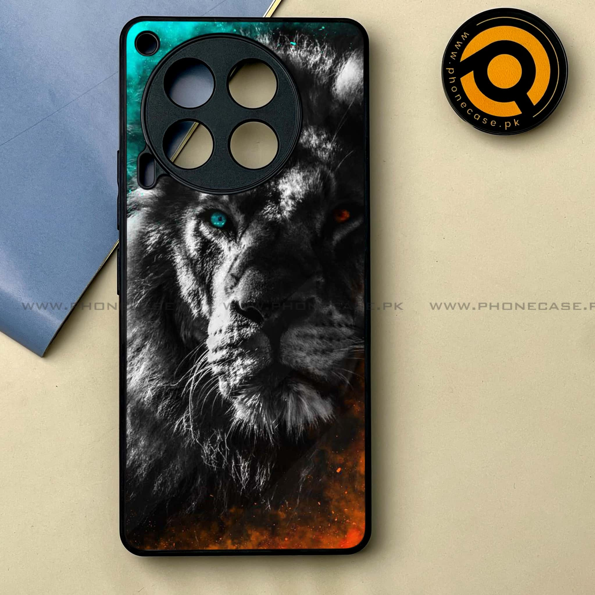 Tecno Camon 30 - Tiger Series -  Premium Printed Metal soft Bumper shock Proof Case