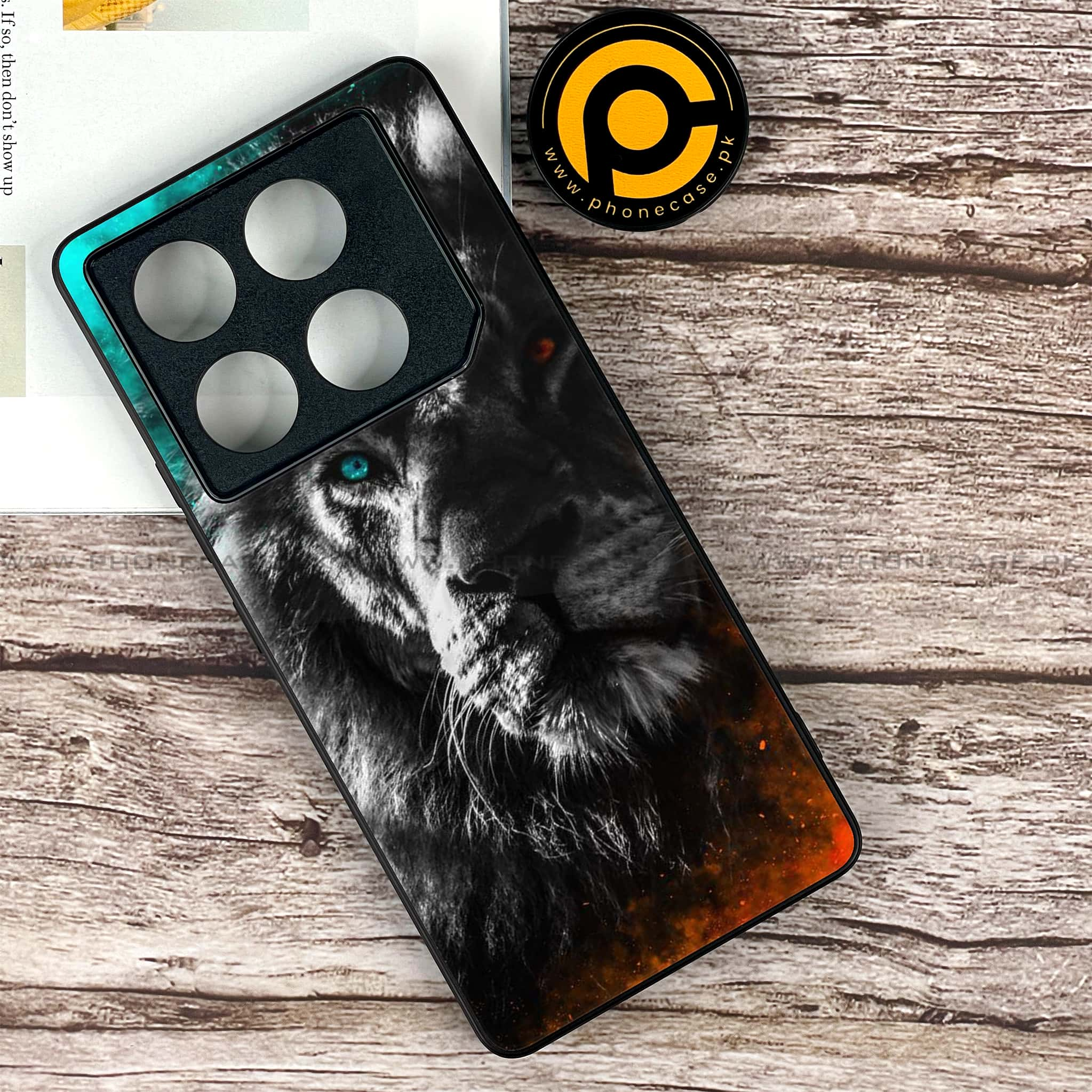 Infinix GT 20 Pro - Tiger Series - Premium Printed Glass soft Bumper shock Proof Case