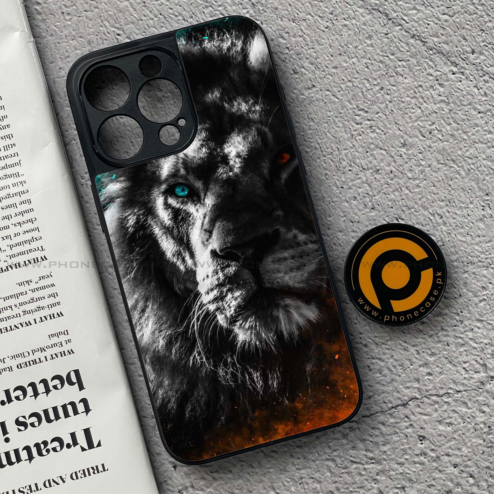 iPhone 15 Pro - Tiger Series - Premium Metal Printed soft Bumper shock Proof Case