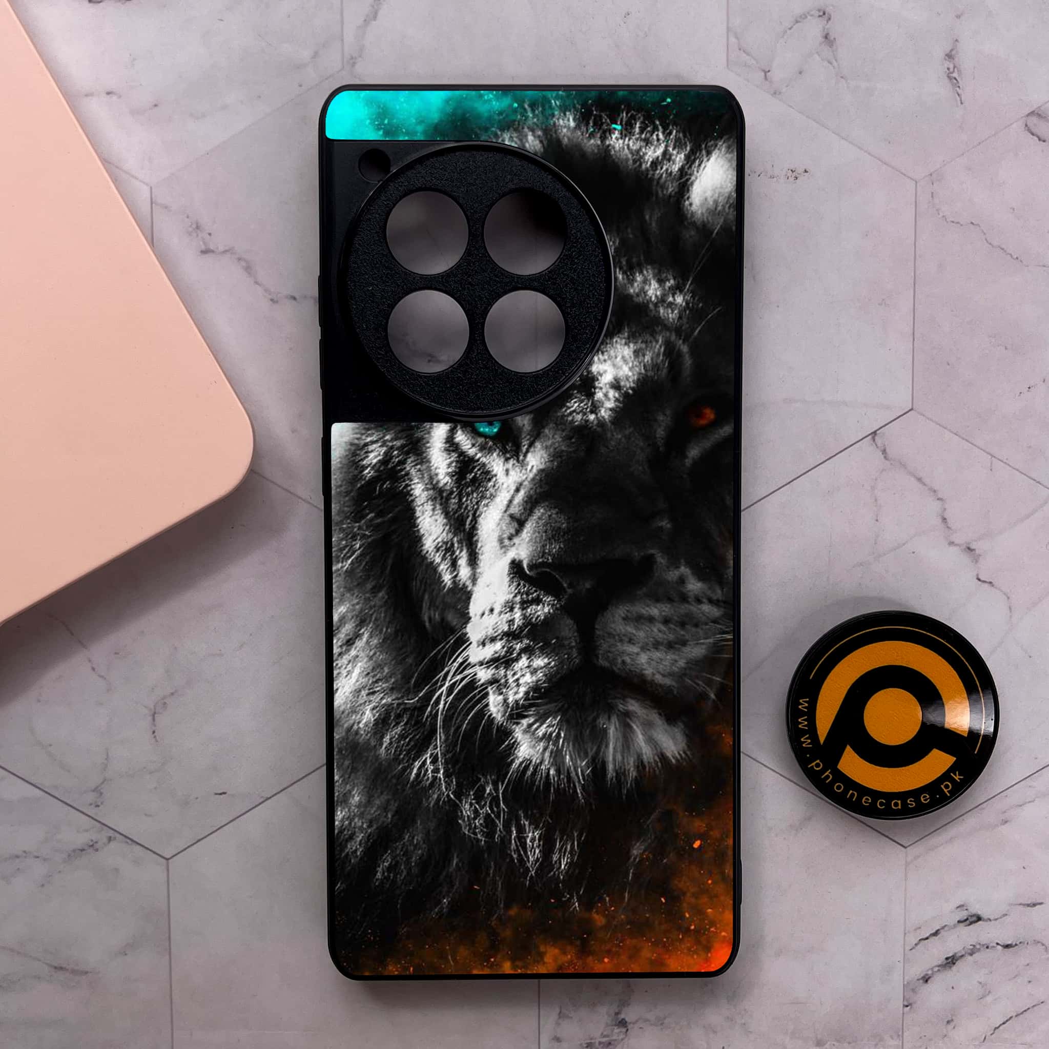 OnePlus 12R - Tiger Series - Premium Metal Printed soft Bumper shock Proof Case
