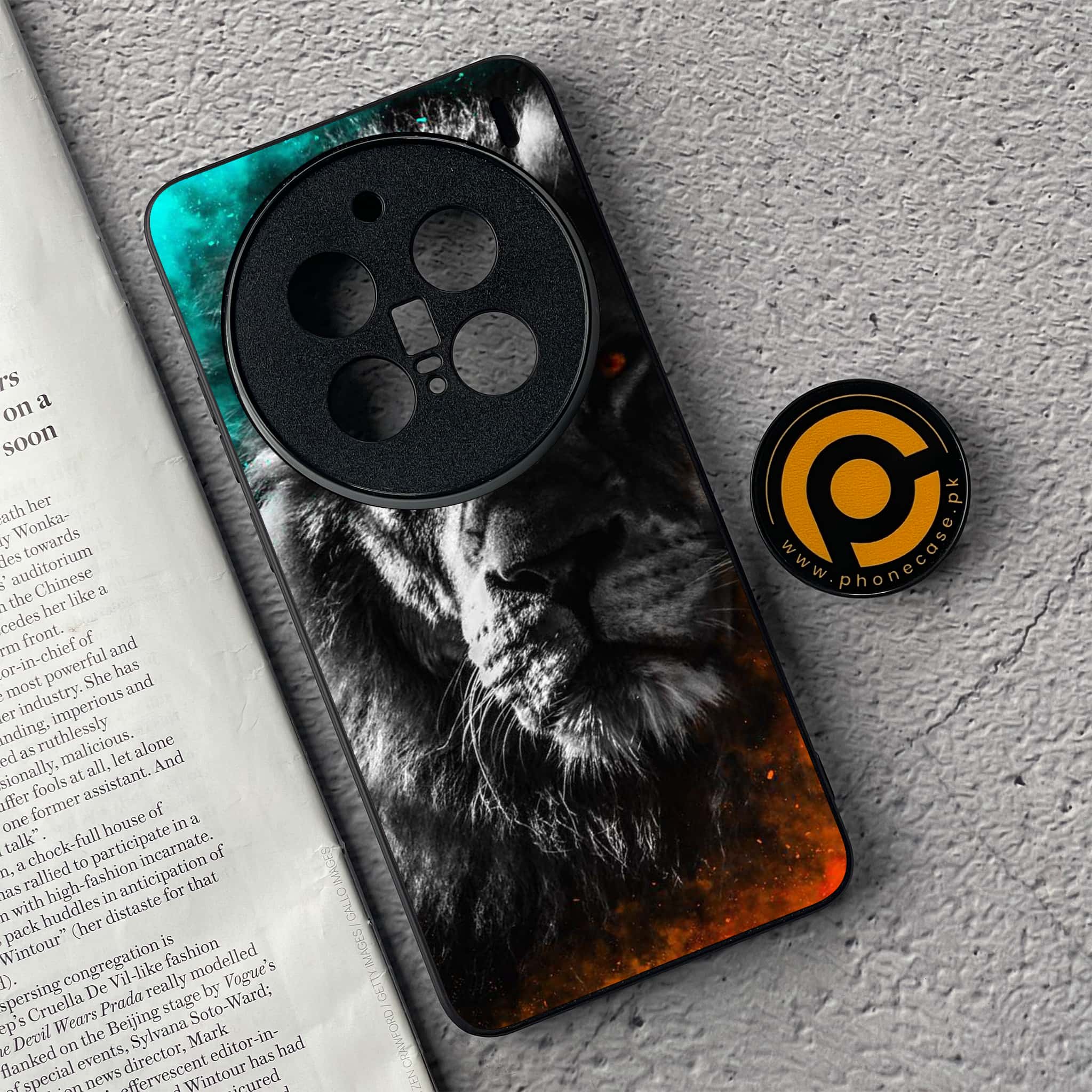 Vivo X200 Pro - Tiger Series - Premium Metal  Printed soft Bumper shock Proof Case