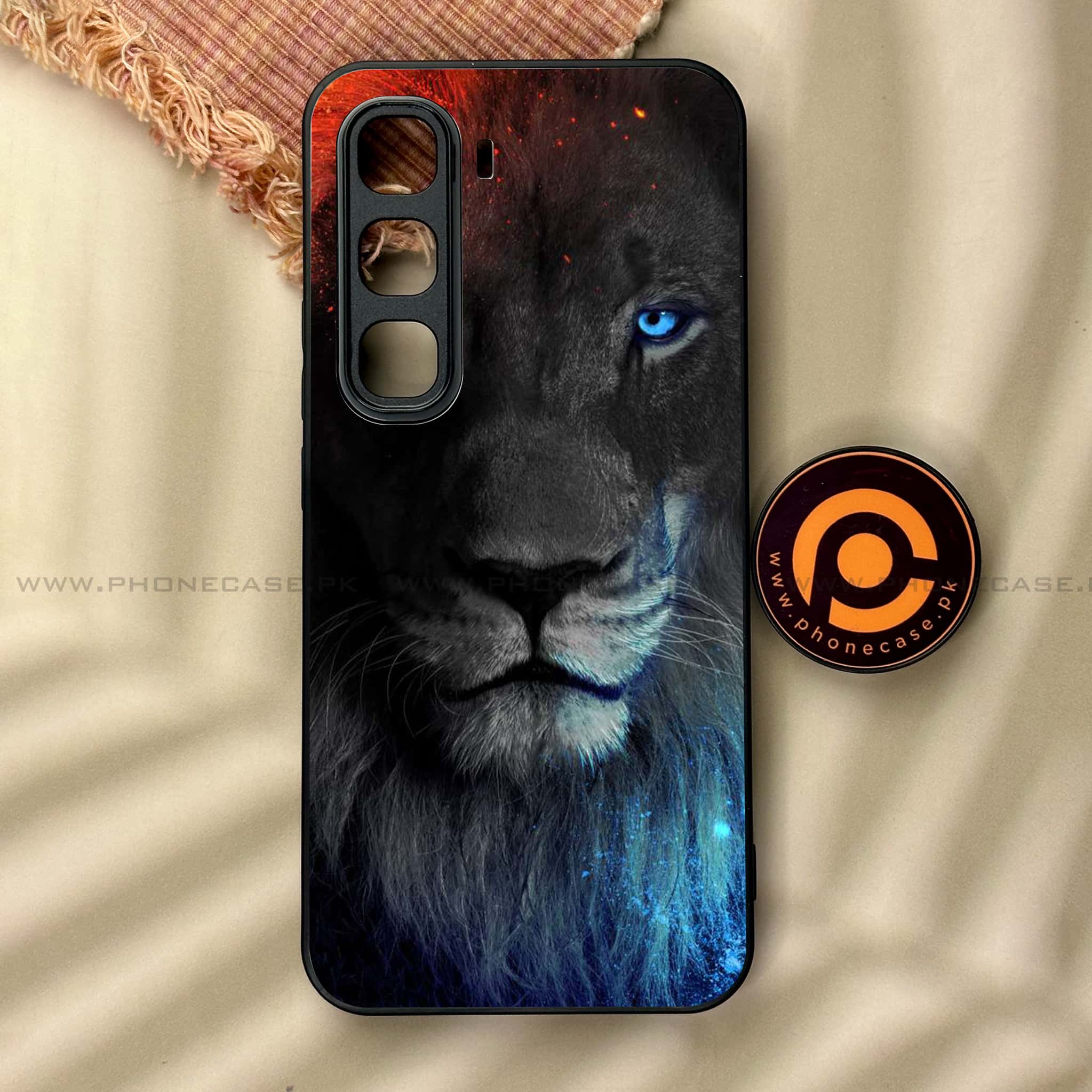 Infinix Hot 60 Pro Plus - Tiger Series - Premium Metal Printed soft Bumper shock Proof Case