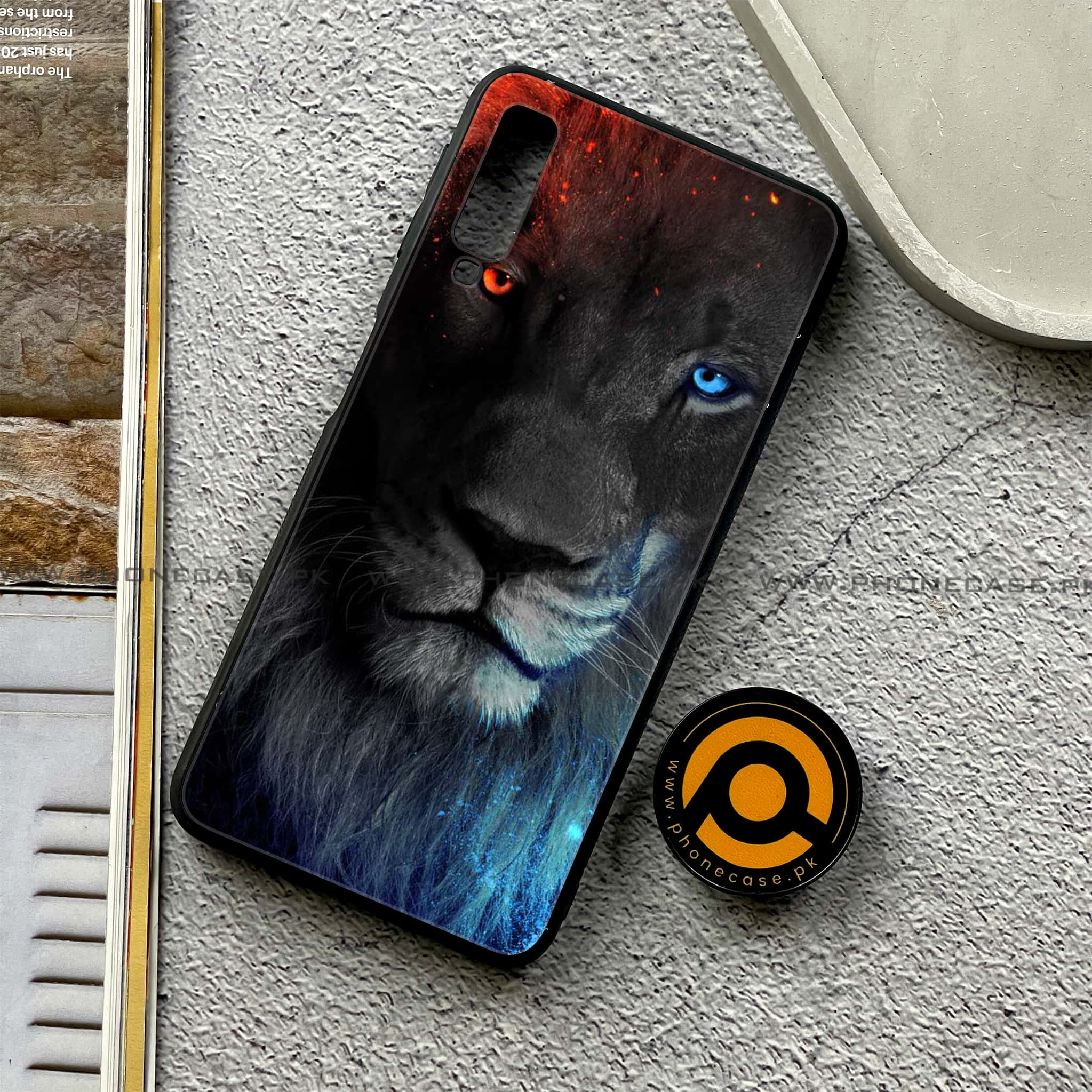 Galaxy A7 2018 - Tiger Series - Premium Printed Metal soft Bumper shock Proof Case