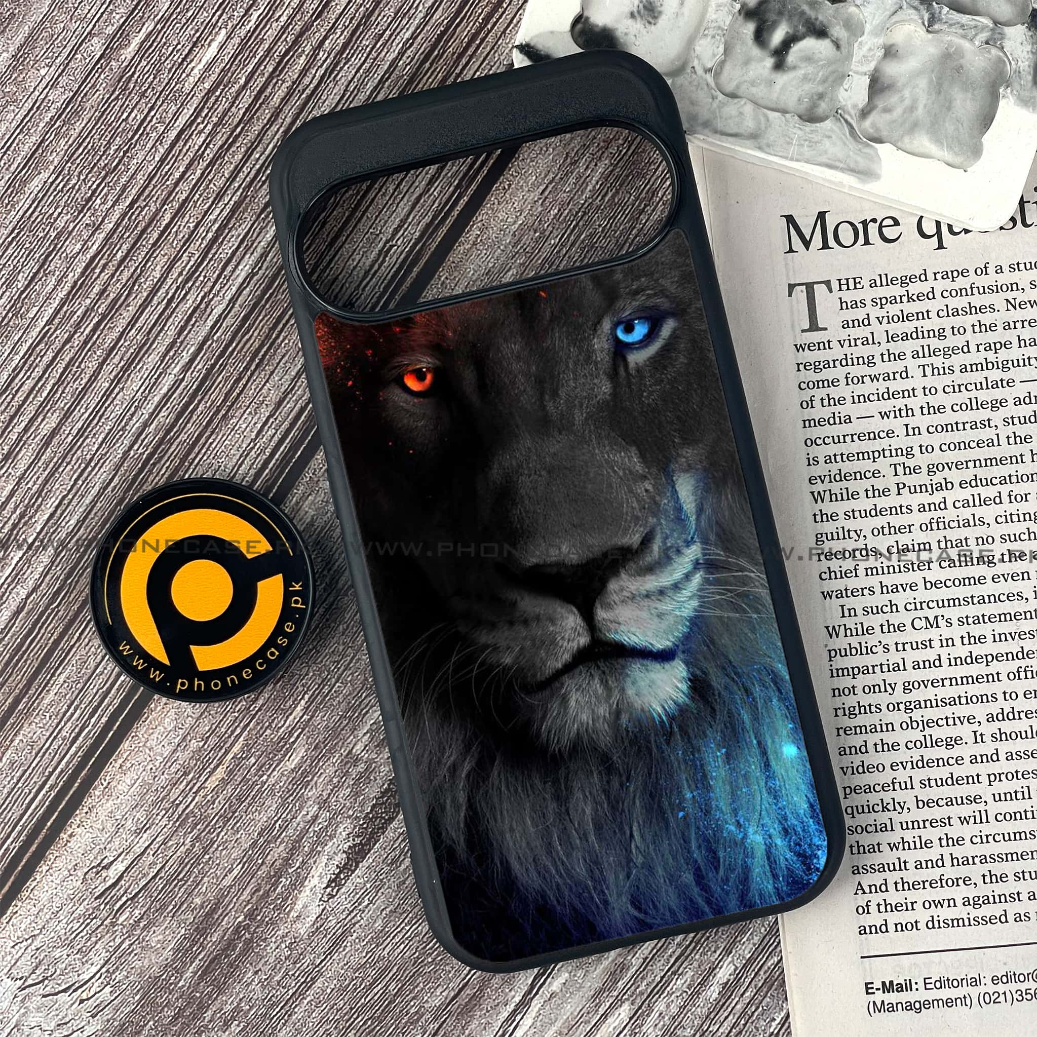 Google Pixel 9 - Tiger Series - Premium Printed Glass soft Bumper shock Proof Case