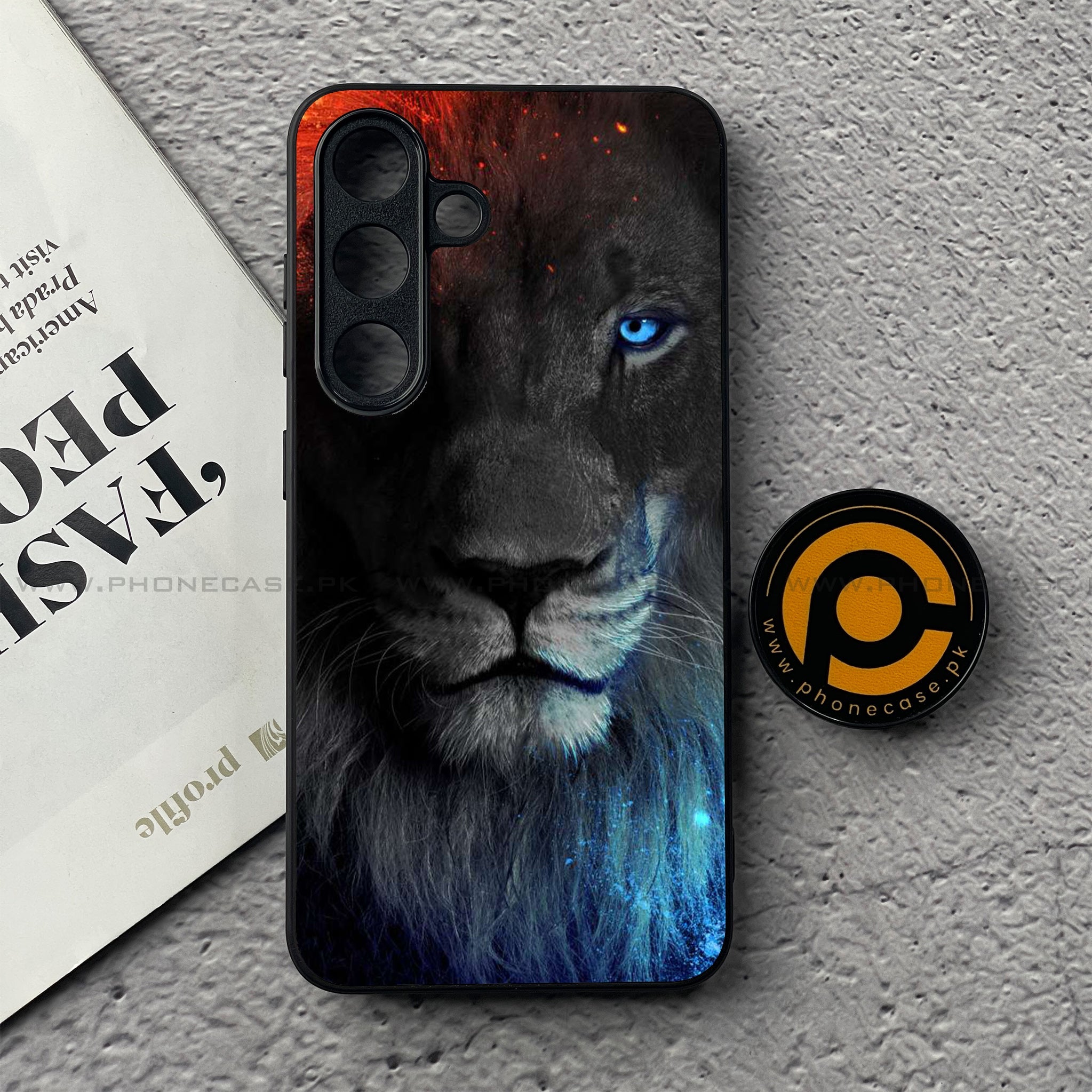 Samsung Galaxy S25 FE - Tiger Series - Premium Metal Printed soft Bumper shock Proof Case