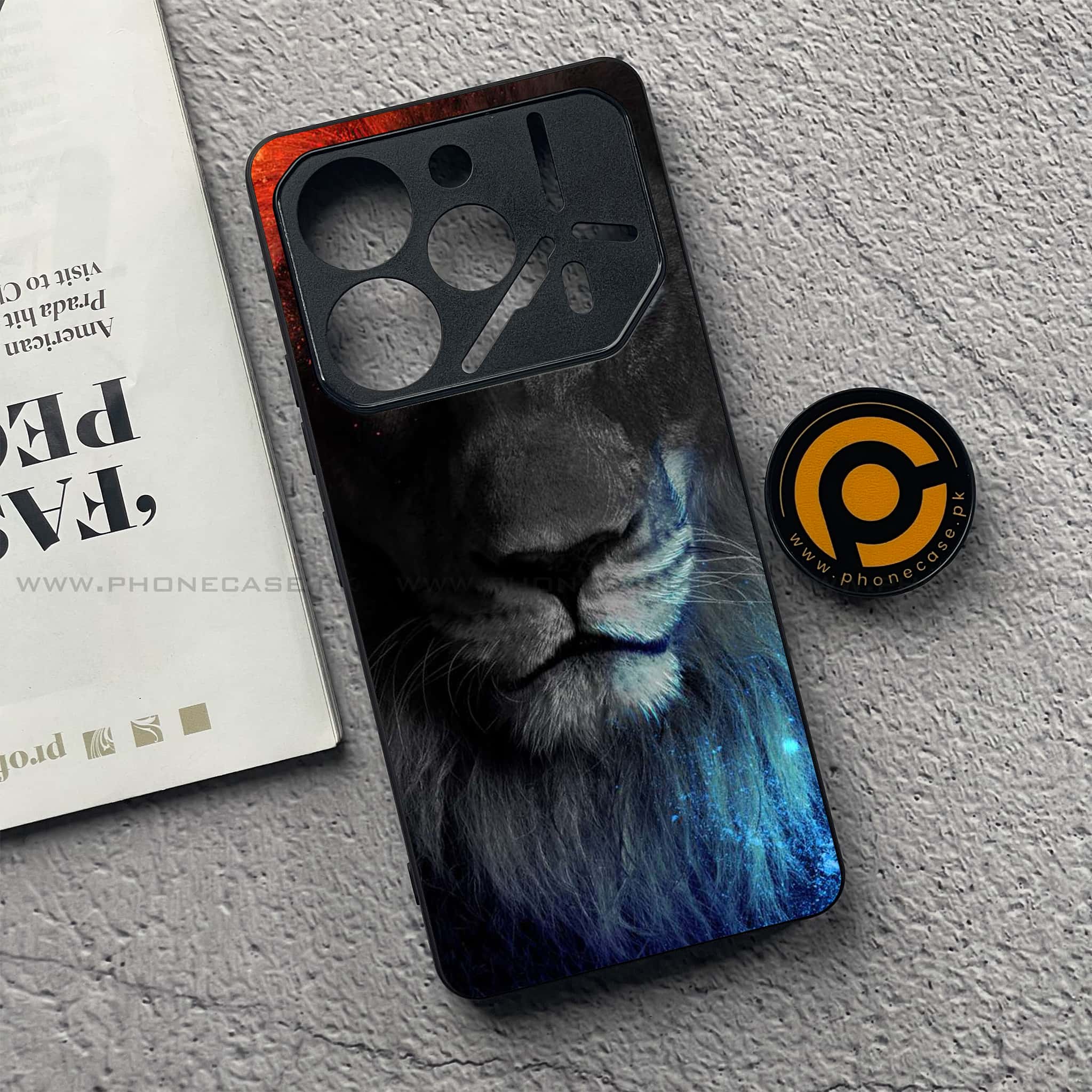 Tecno Pova 6 Pro - Tiger Series - Premium Printed Glass soft Bumper shock Proof Case