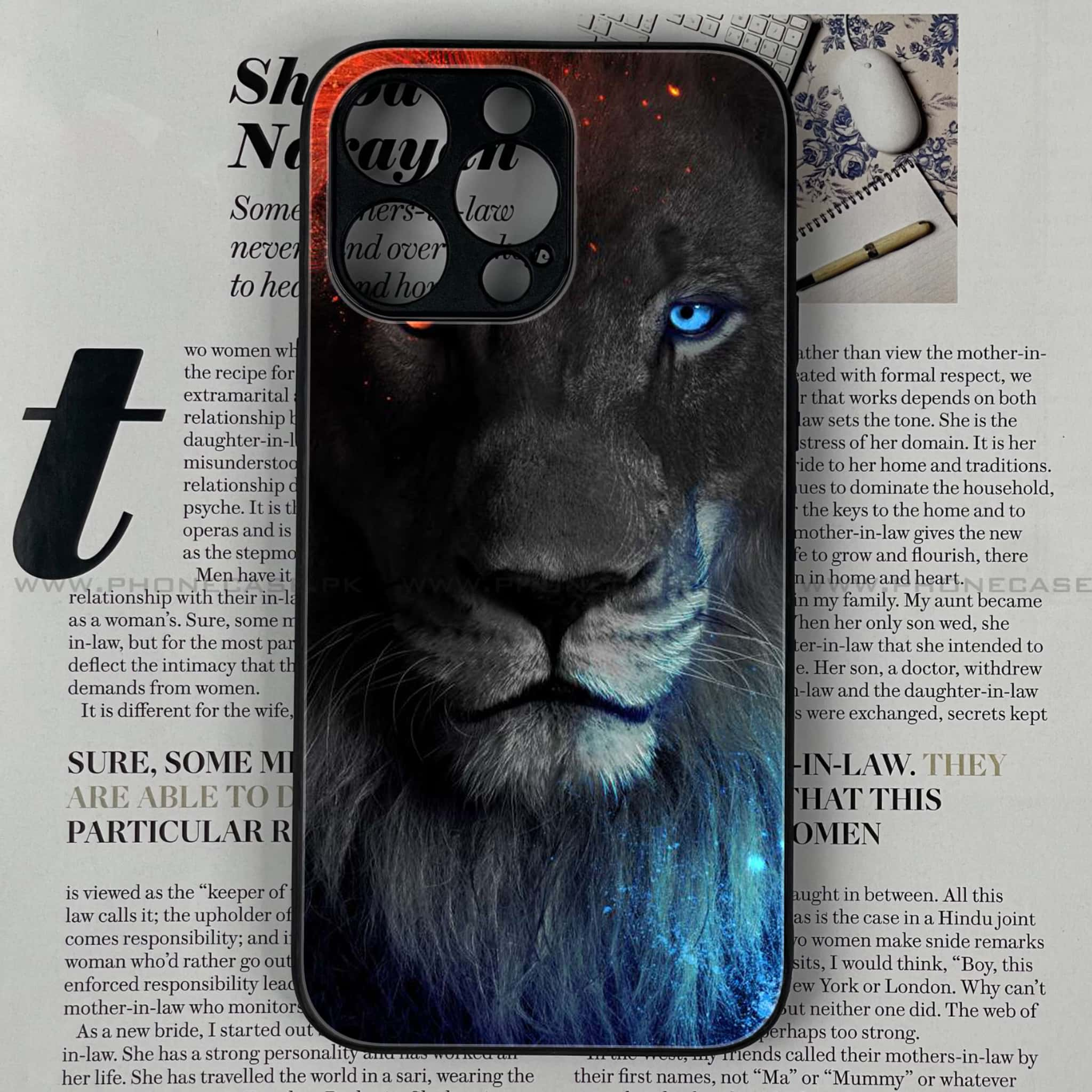 IPHONE 14 PRO - Tiger Art Series - Premium Printed Glass soft Bumper shock Proof Case