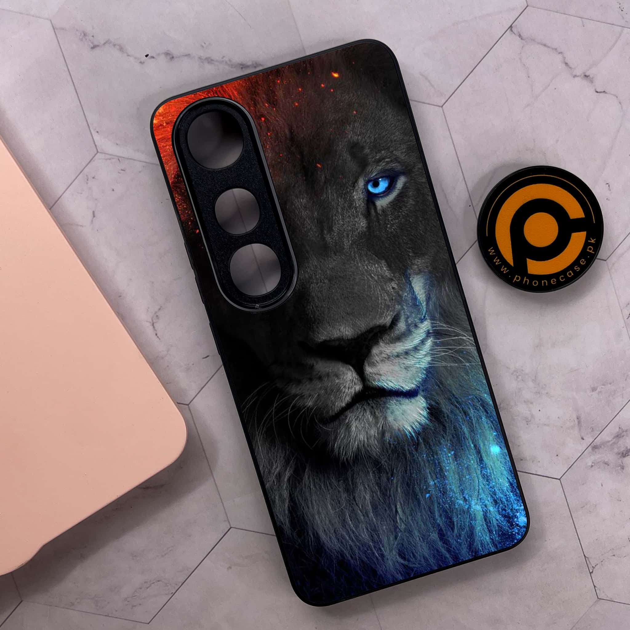 Vivo V50 Lite - Tiger Series - Premium Metal Printed soft Bumper shock Proof Case