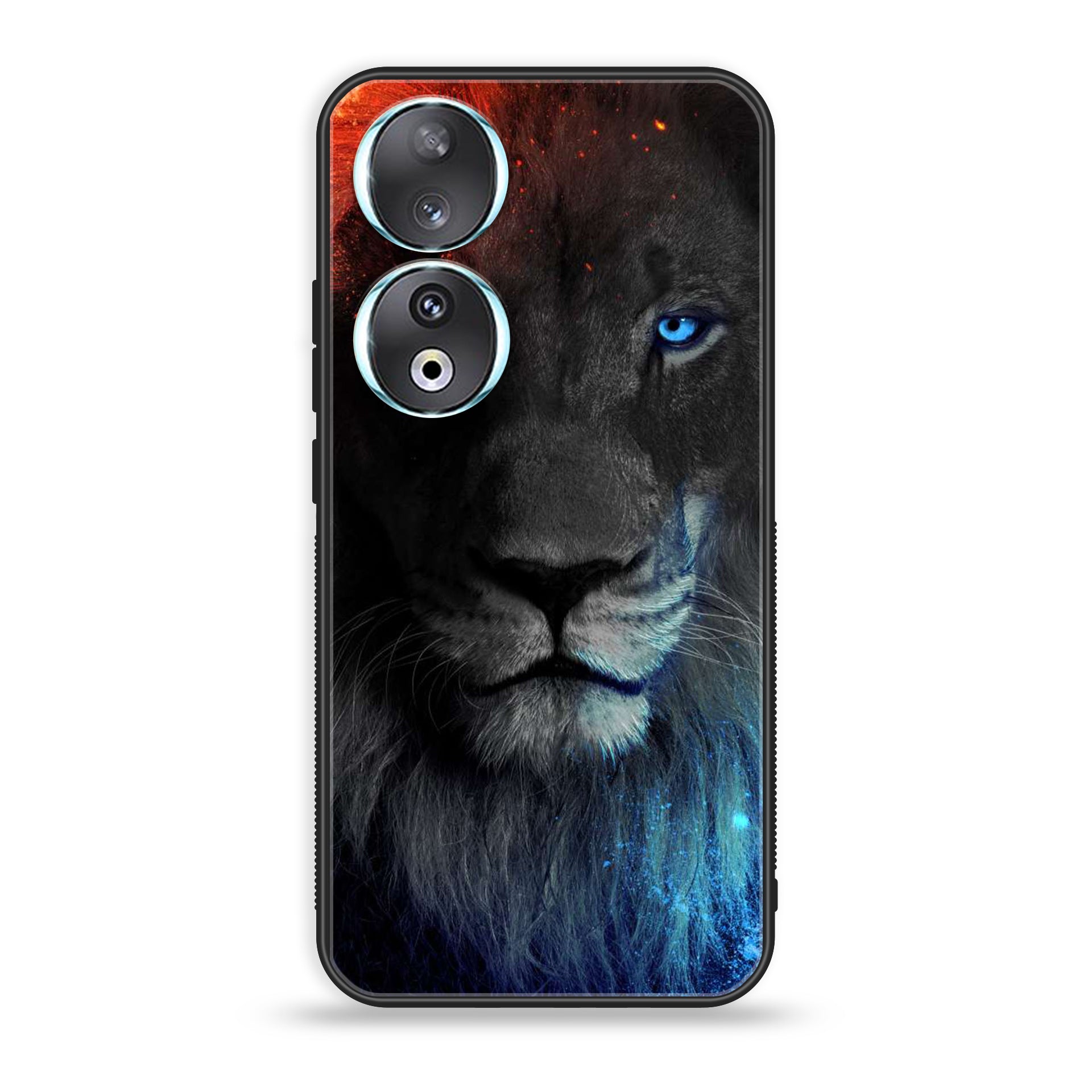 Huawei Honor 90 - Tiger Series - Premium Printed Glass soft Bumper shock Proof Case