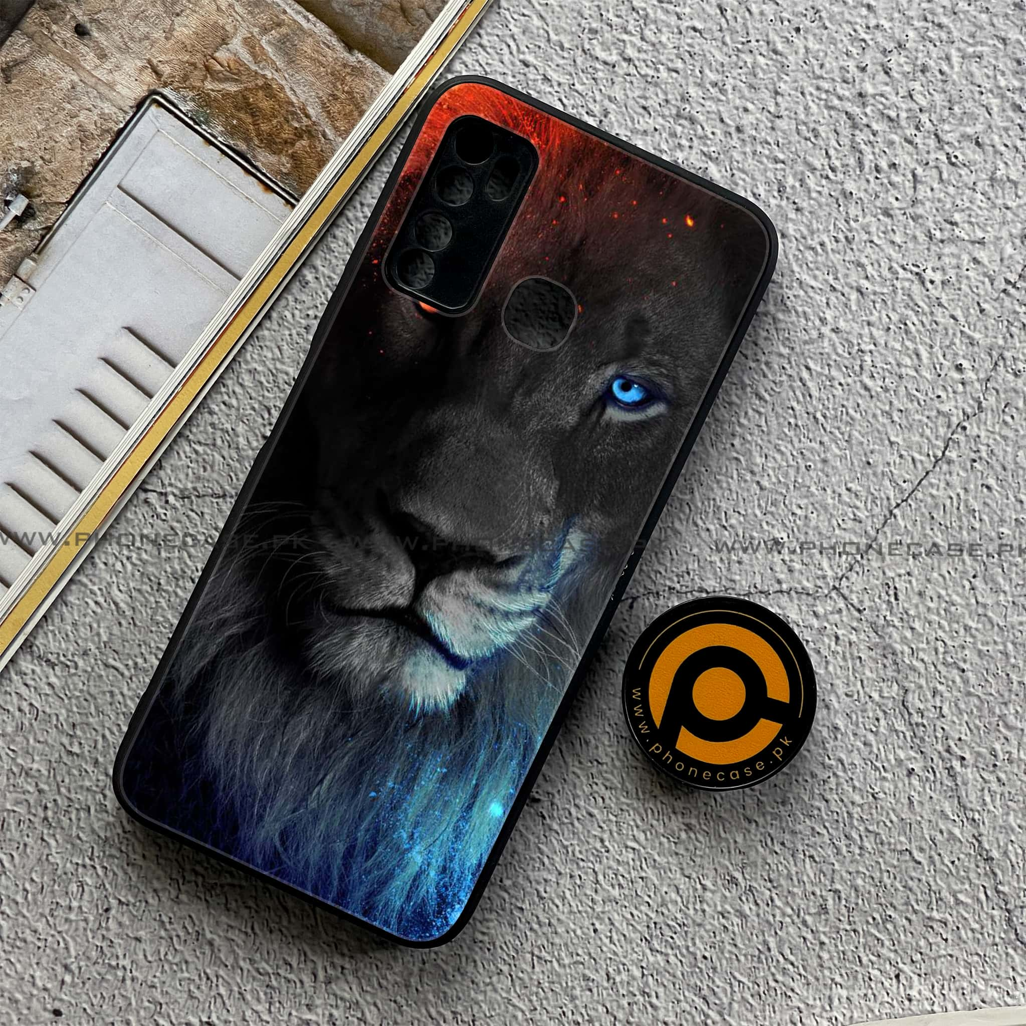 Infinix Note 7 Lite - Tiger Series - Premium Printed Metal soft Bumper shock Proof Case