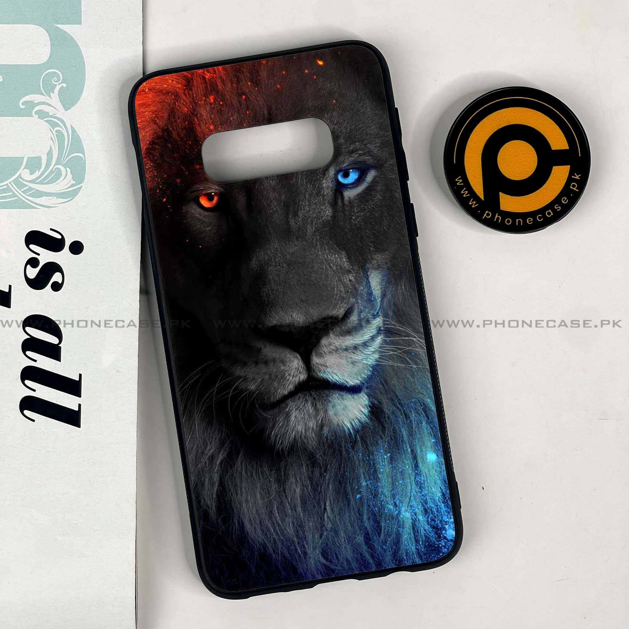 Galaxy S10e - Tiger Series - Premium Printed Glass soft Bumper shock Proof Case