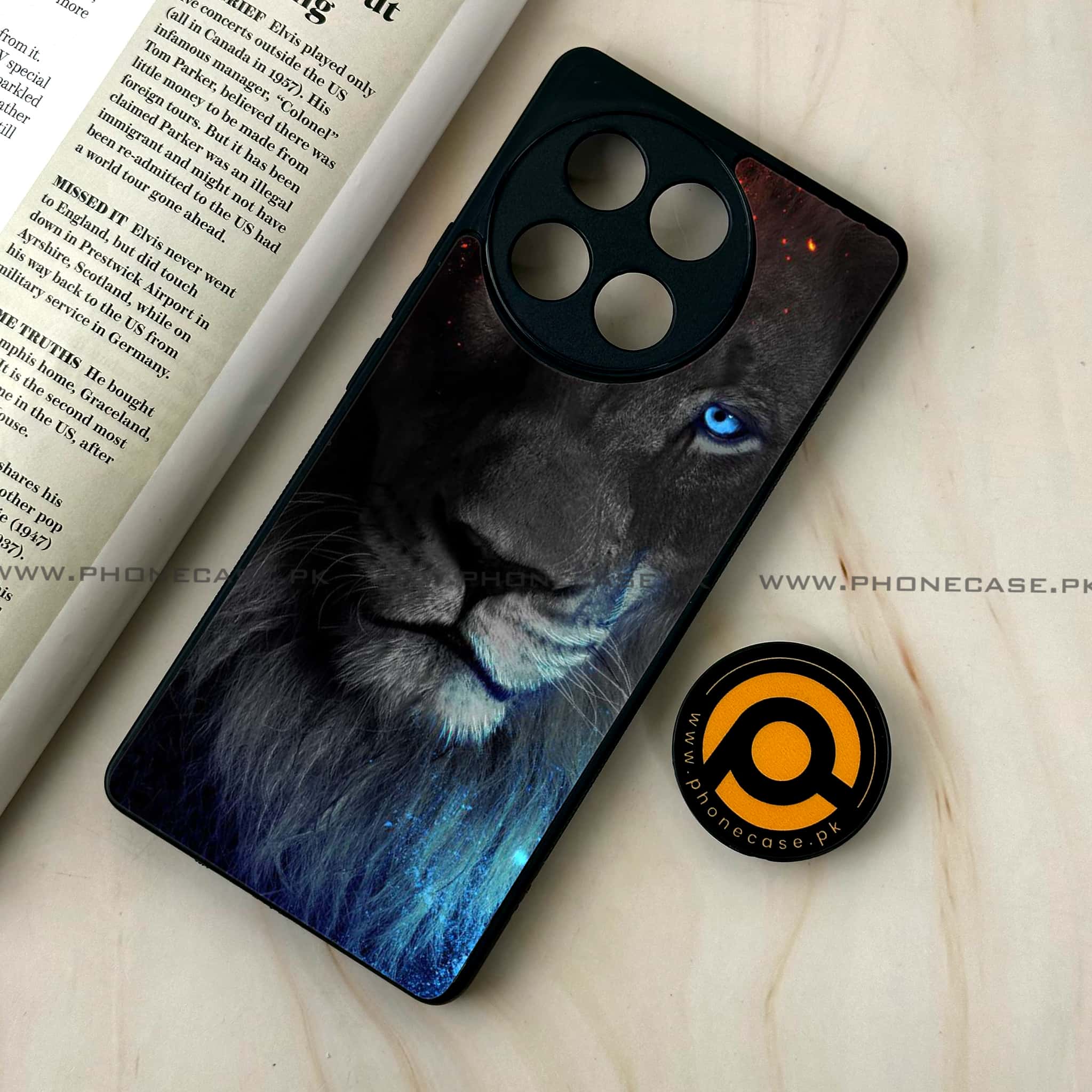 Tecno Camon 30s - Tiger Design 4- Premium Metal Printed soft Bumper shock Proof Case