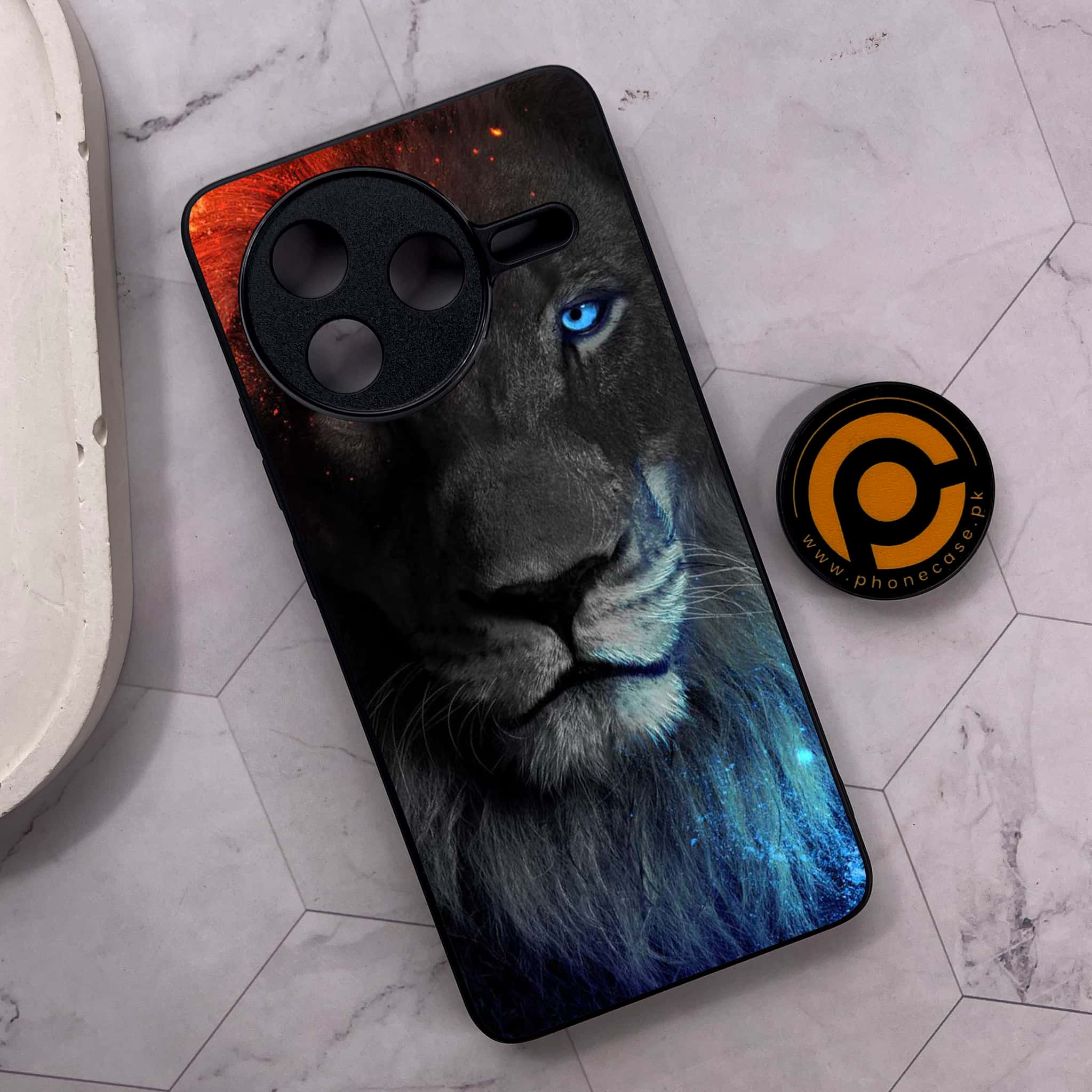 Xiaomi Poco F7 Pro 5G - Tiger Series - Premium Metal Printed soft Bumper shock Proof Case