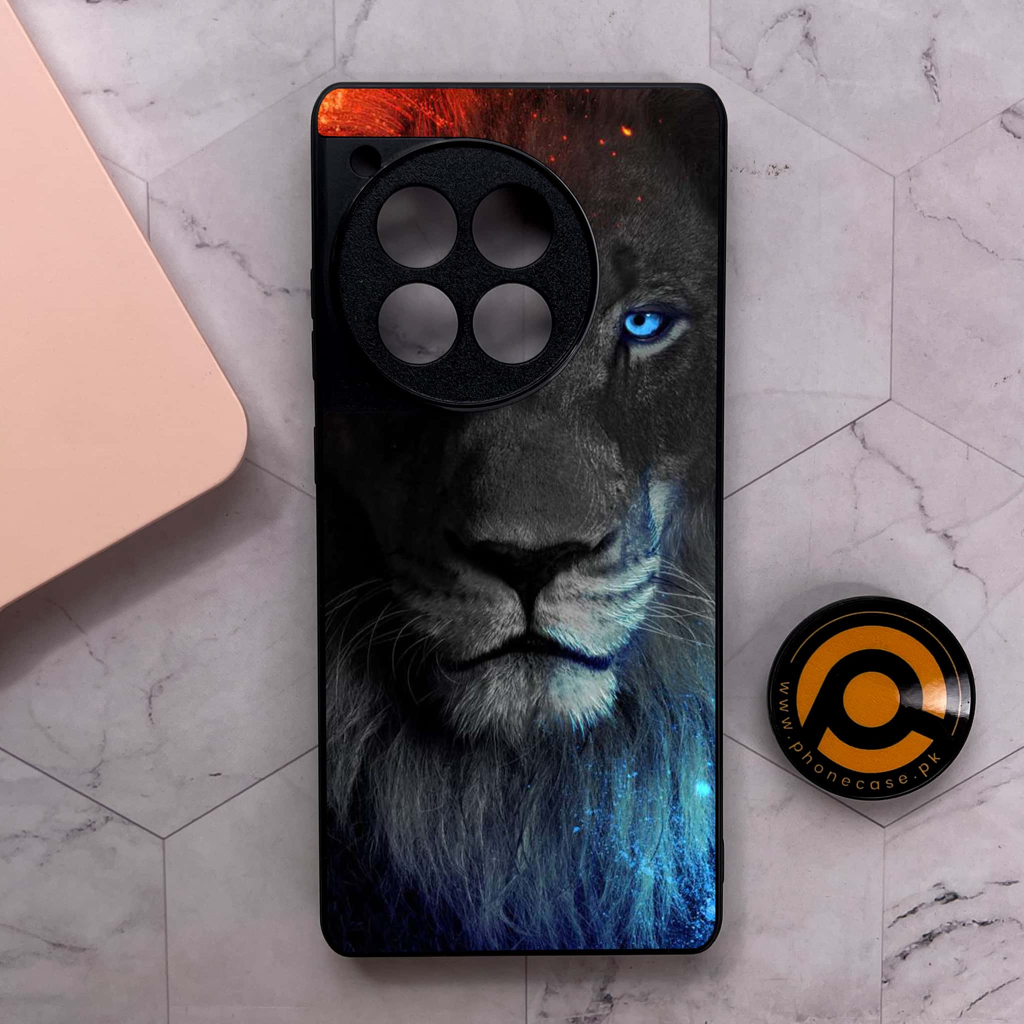 OnePlus 12R - Tiger Series - Premium Metal Printed soft Bumper shock Proof Case