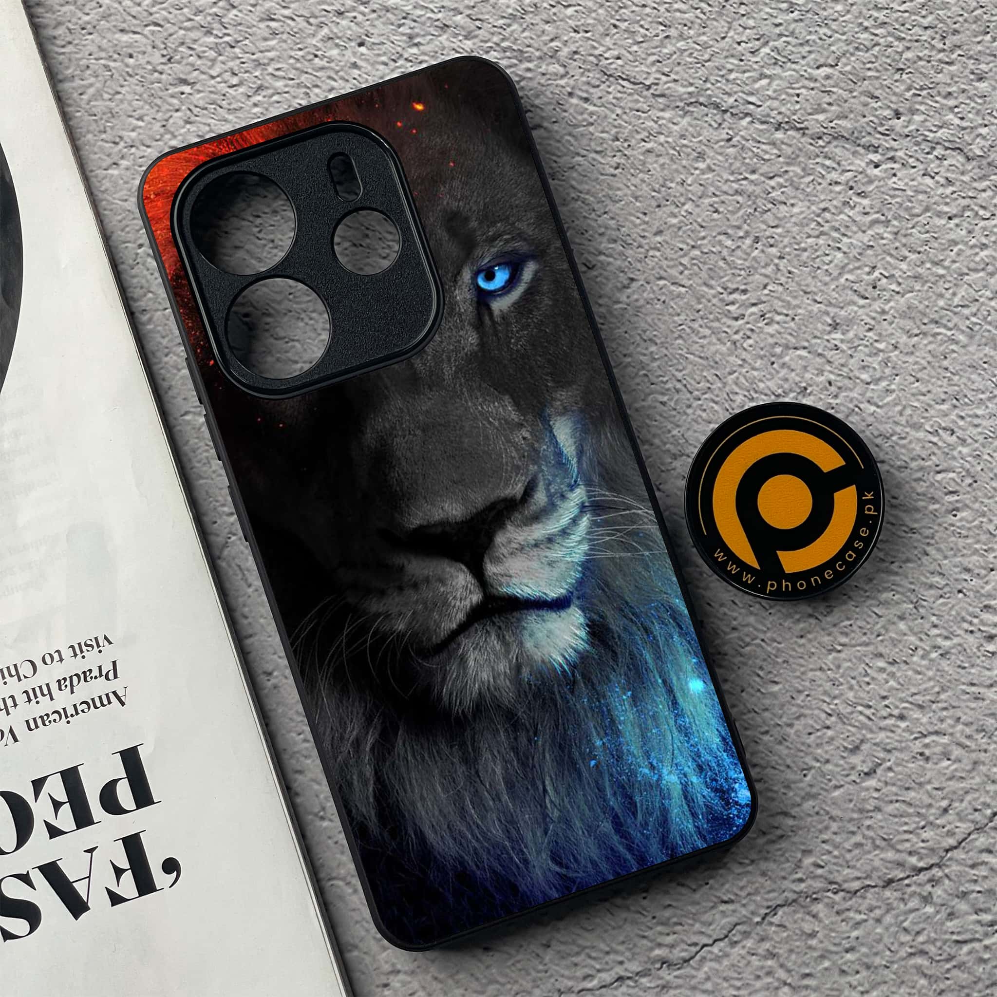 Xiaomi Redmi Note 14 - Tiger Series - Premium Printed Glass soft Bumper shock Proof Case