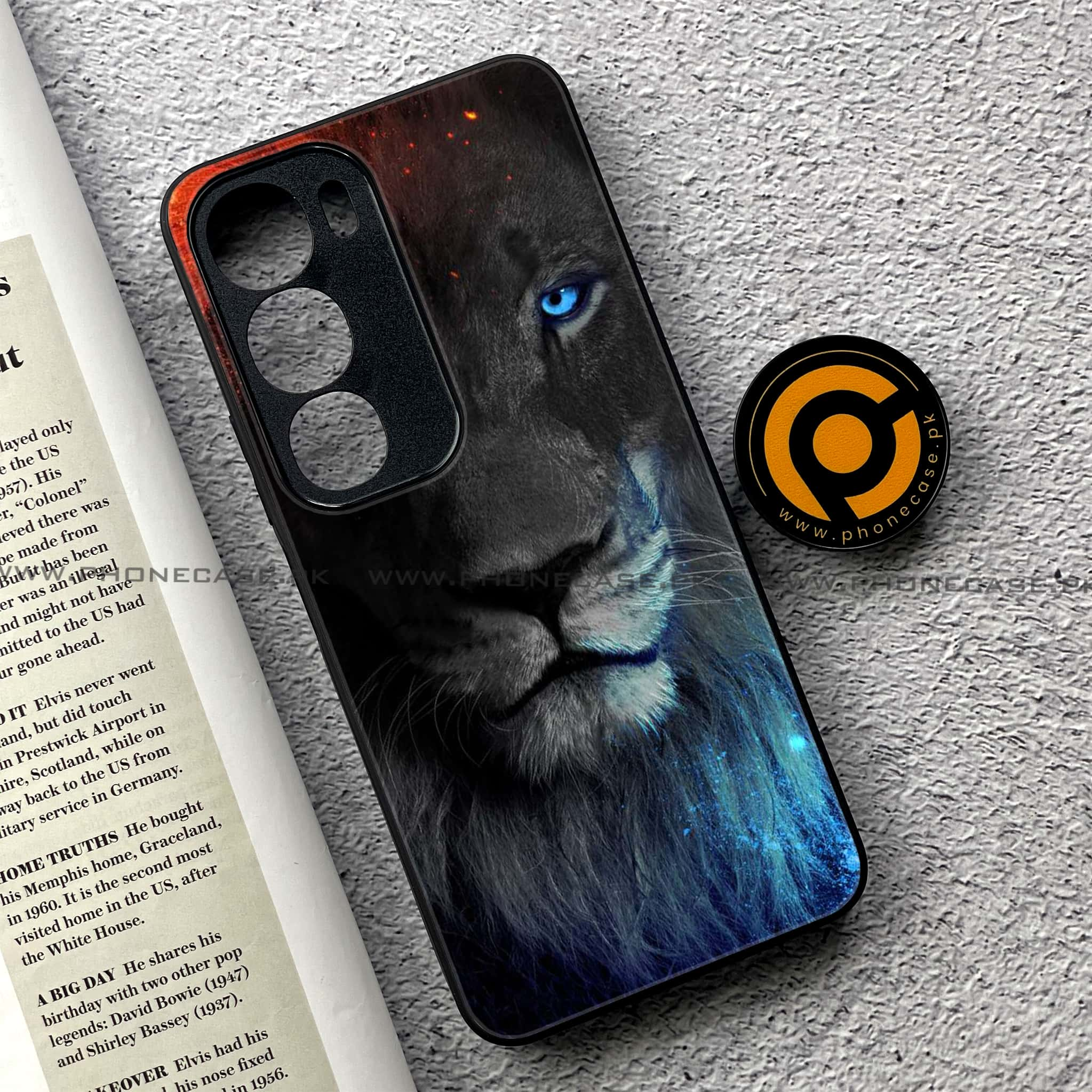 Vivo Y19s - Tiger Series - Premium Printed Glass soft Bumper shock Proof Case