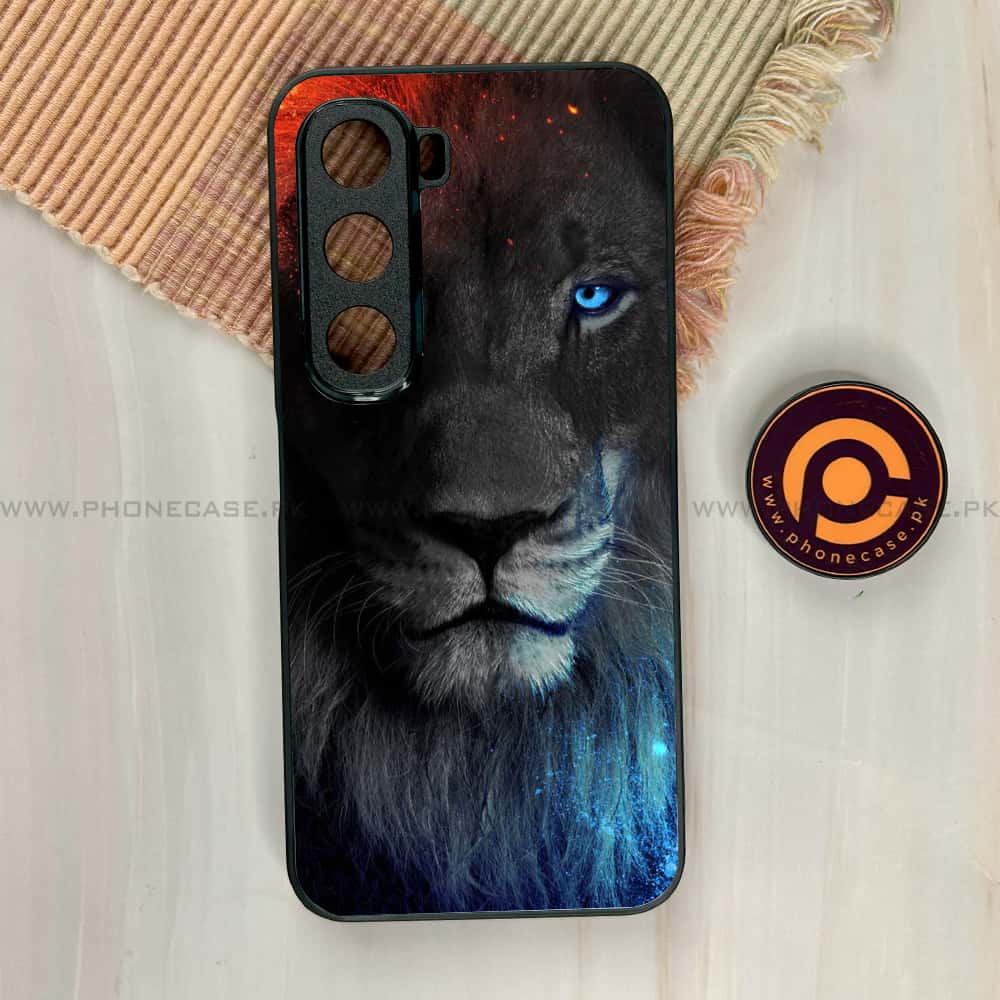 Infinix Hot 60i - Tiger Series - Premium Metal Printed soft Bumper shock Proof Case