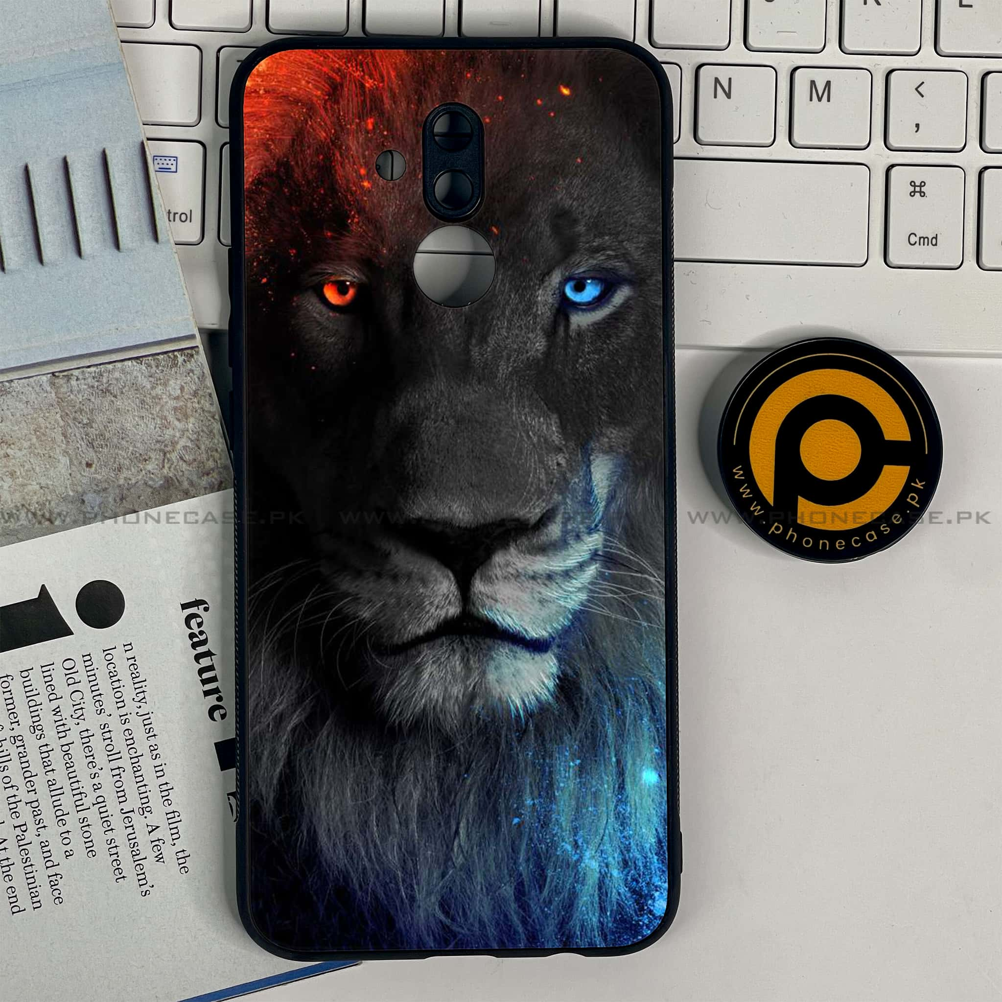 Huawei Mate 20 Lite - Tiger Series - Premium Printed Glass soft Bumper shock Proof Case