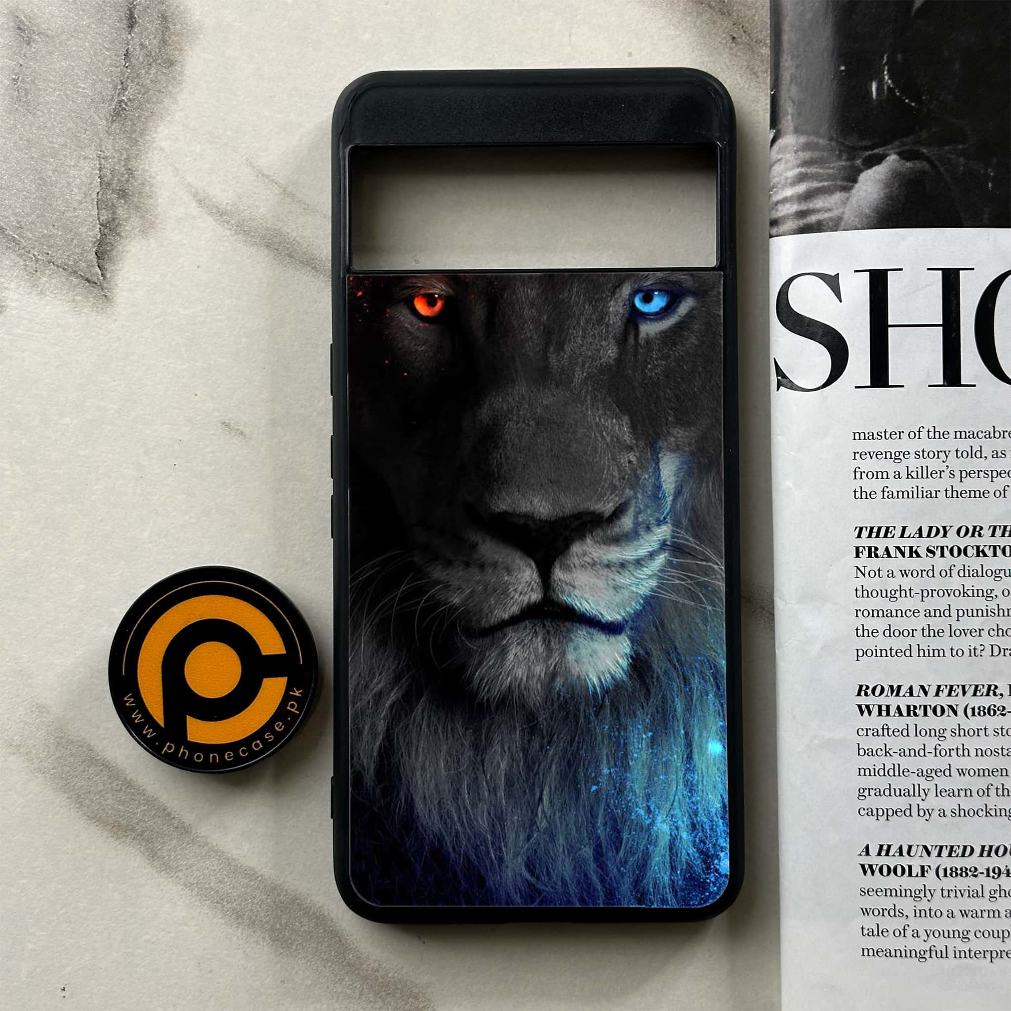 Google Pixel 8 Pro - Tiger Series - Premium Printed Glass soft Bumper shock Proof Case