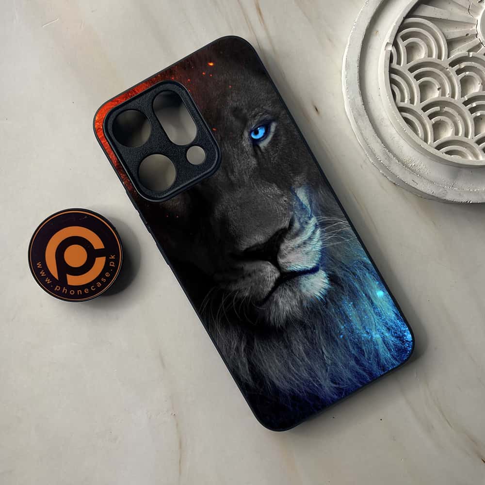 Oppo Reno 14 5G - Tiger Series - Premium Metal Printed soft Bumper shock Proof Case