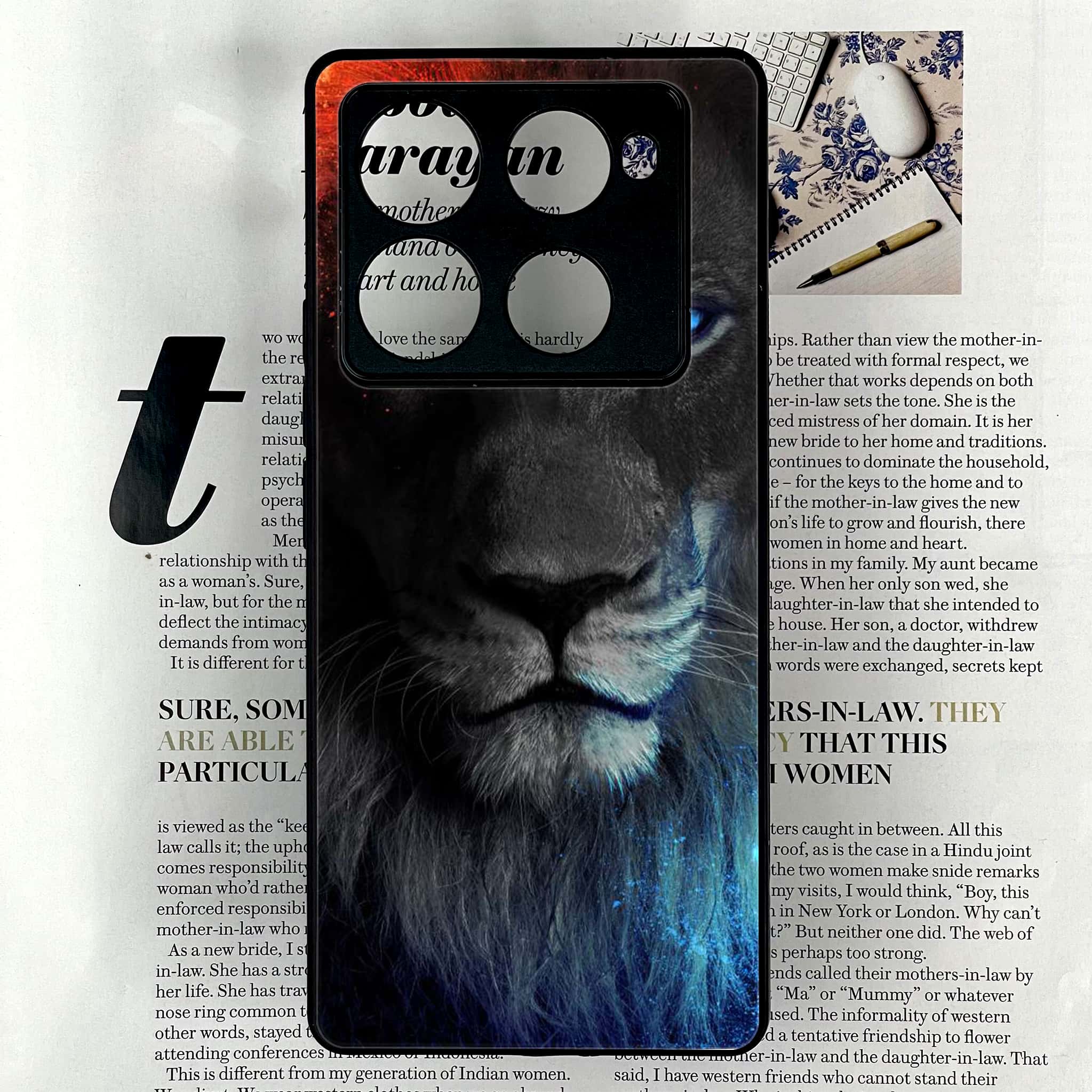 Infinix Note 40 Pro Plus - Tiger Series - Premium Metal Printed soft Bumper shock Proof Case