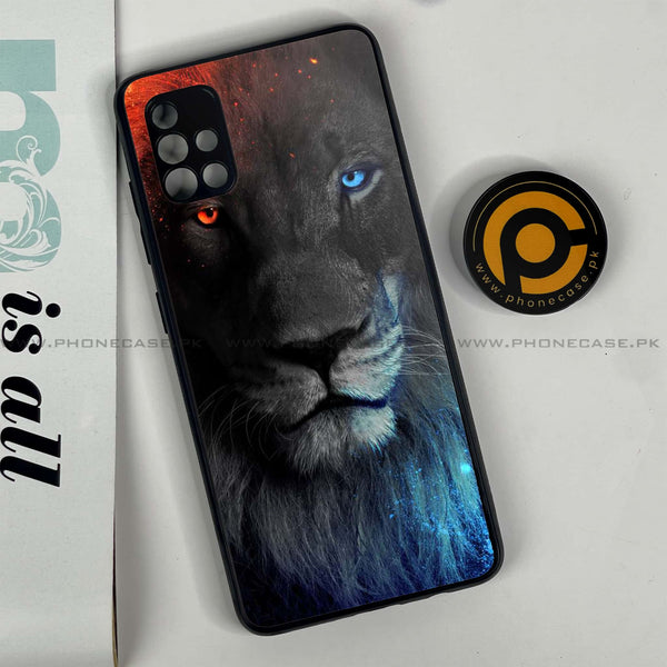 Samsung Galaxy A51 Tiger Art Design 4  Premium Printed Glass soft Bumper shock Proof Case  CS-38601