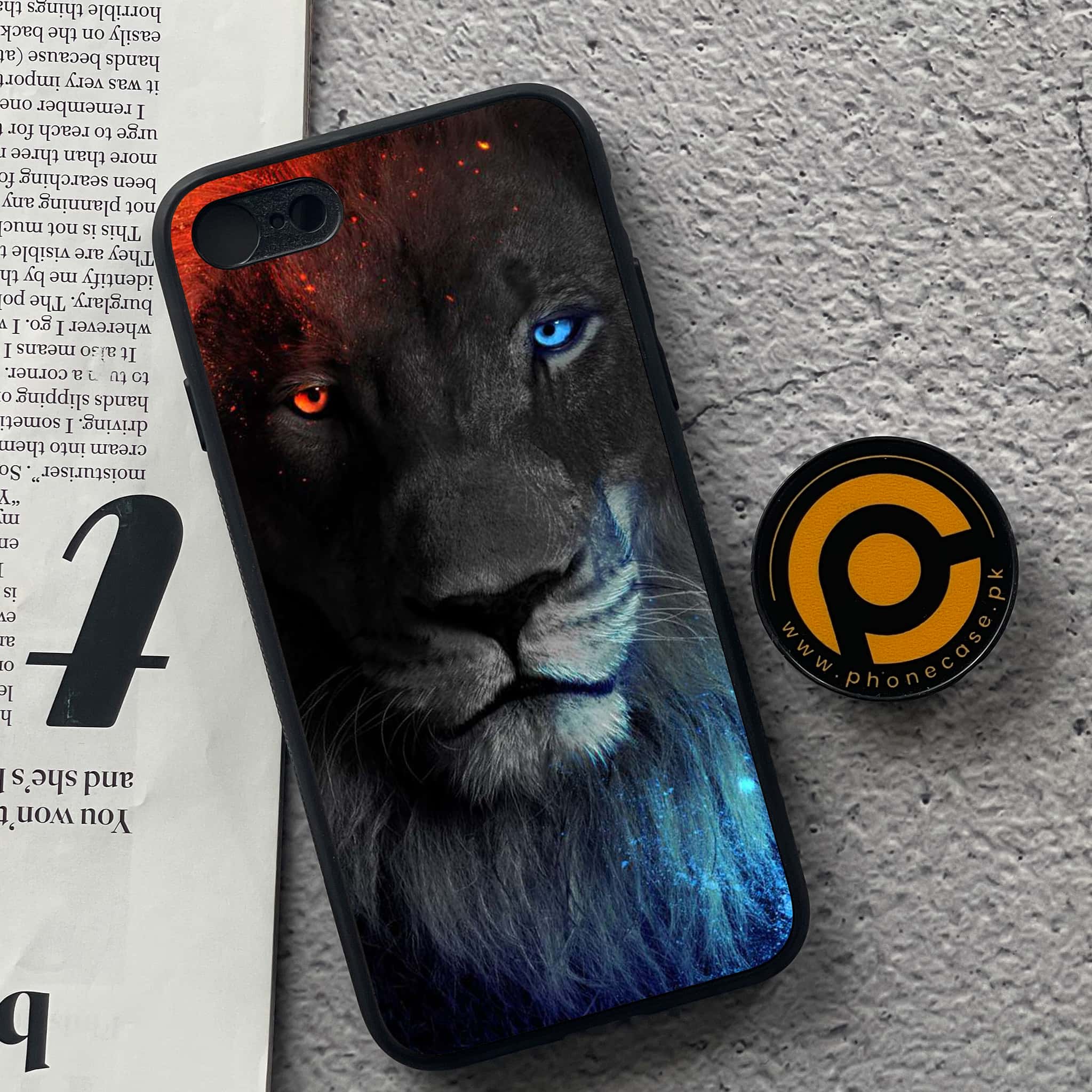 iPhone 7 / 8 - Tiger Art Series - Premium Printed Glass soft Bumper shock Proof Case