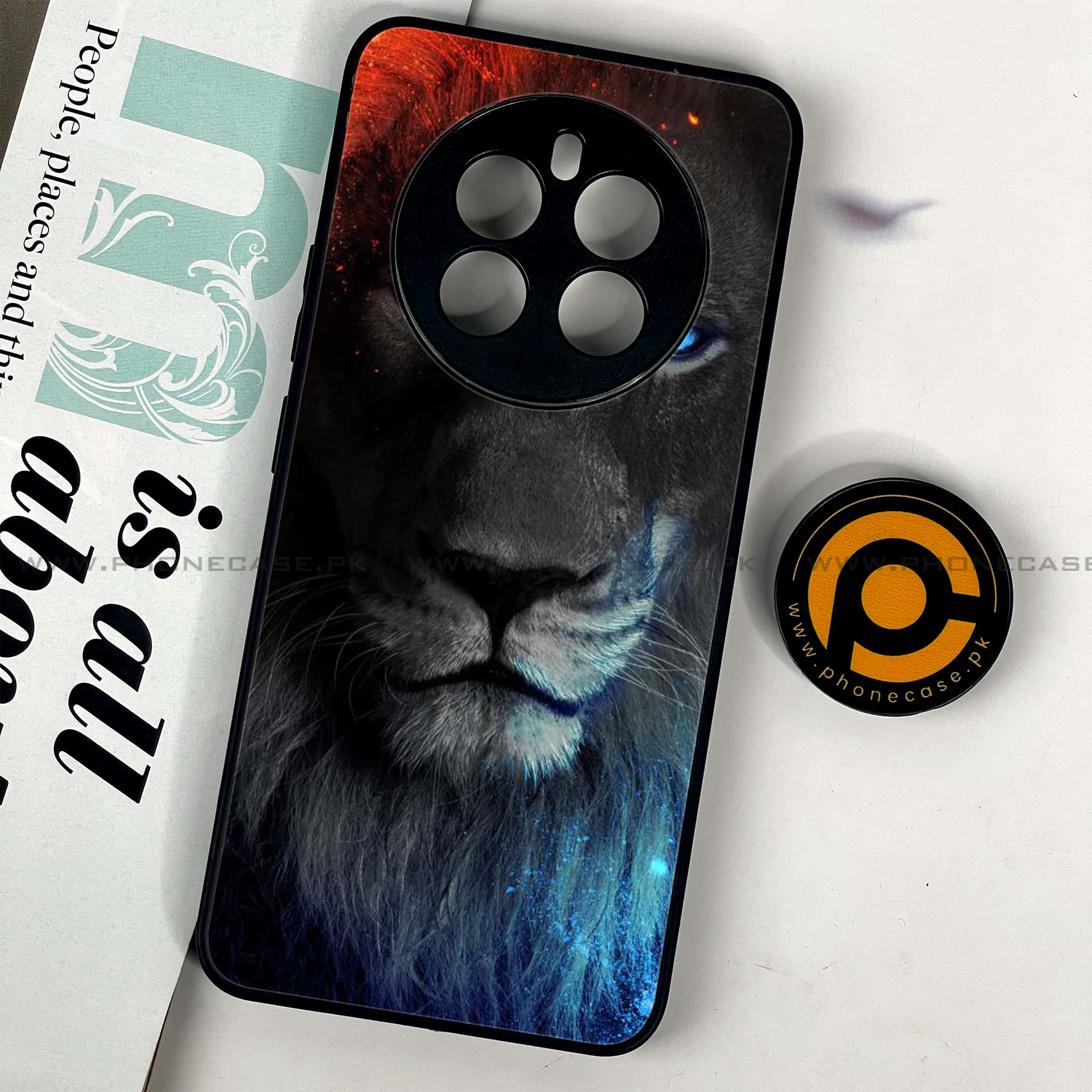 Realme 12 Plus 5G - Tiger Series - Premium Printed Glass soft Bumper shock Proof Case