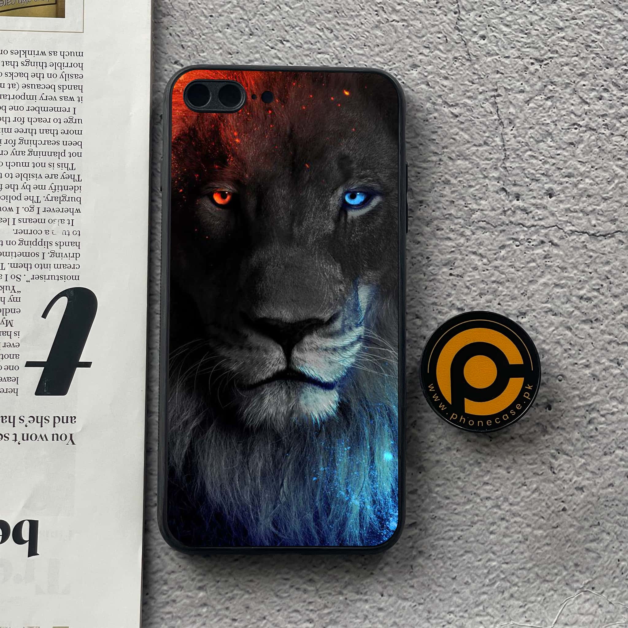 iPhone 8 Plus - Tiger Art Series - Premium Printed Glass soft Bumper shock Proof Case