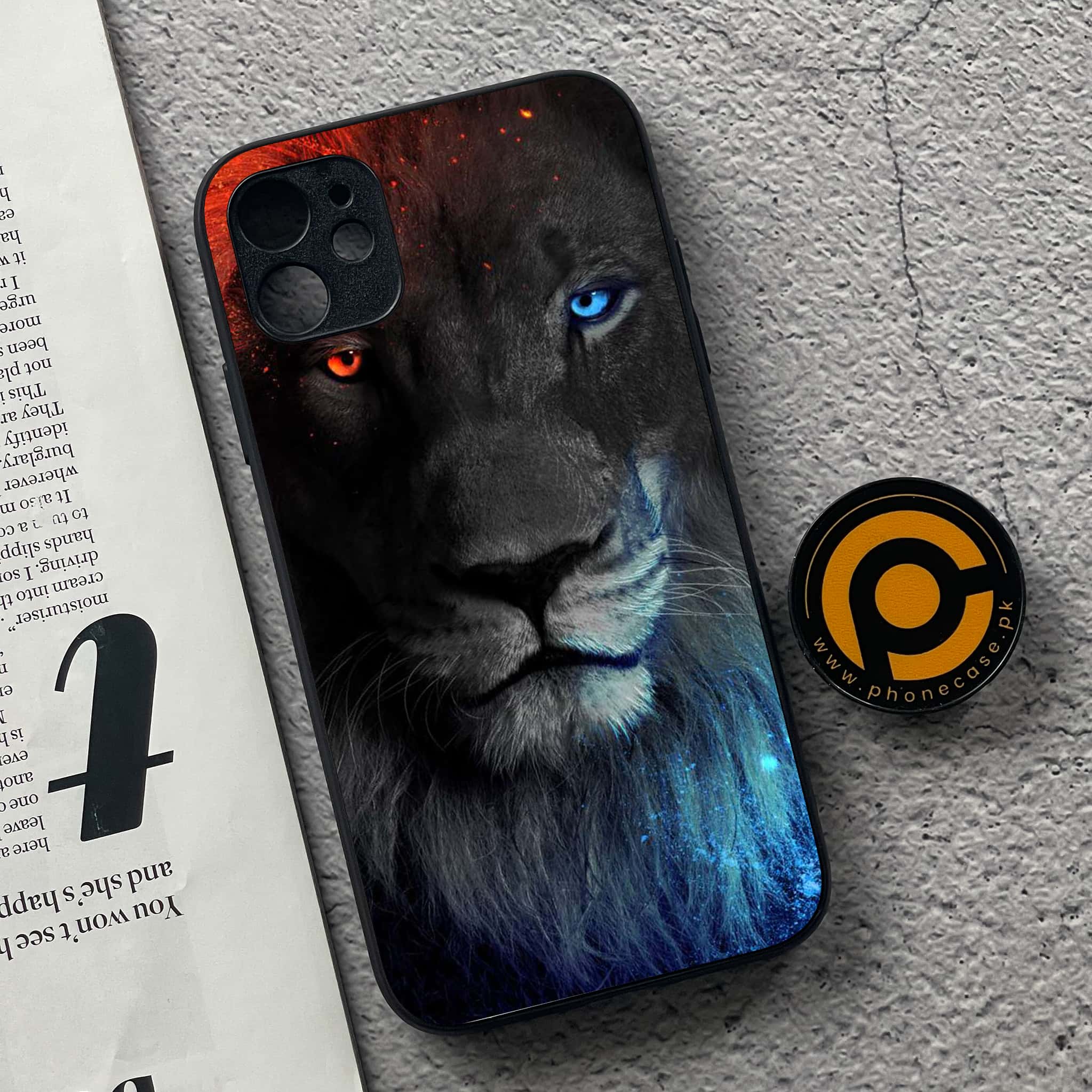 iPhone 11  Tiger Art Series  Premium Printed Glass soft Bumper shock Proof Case