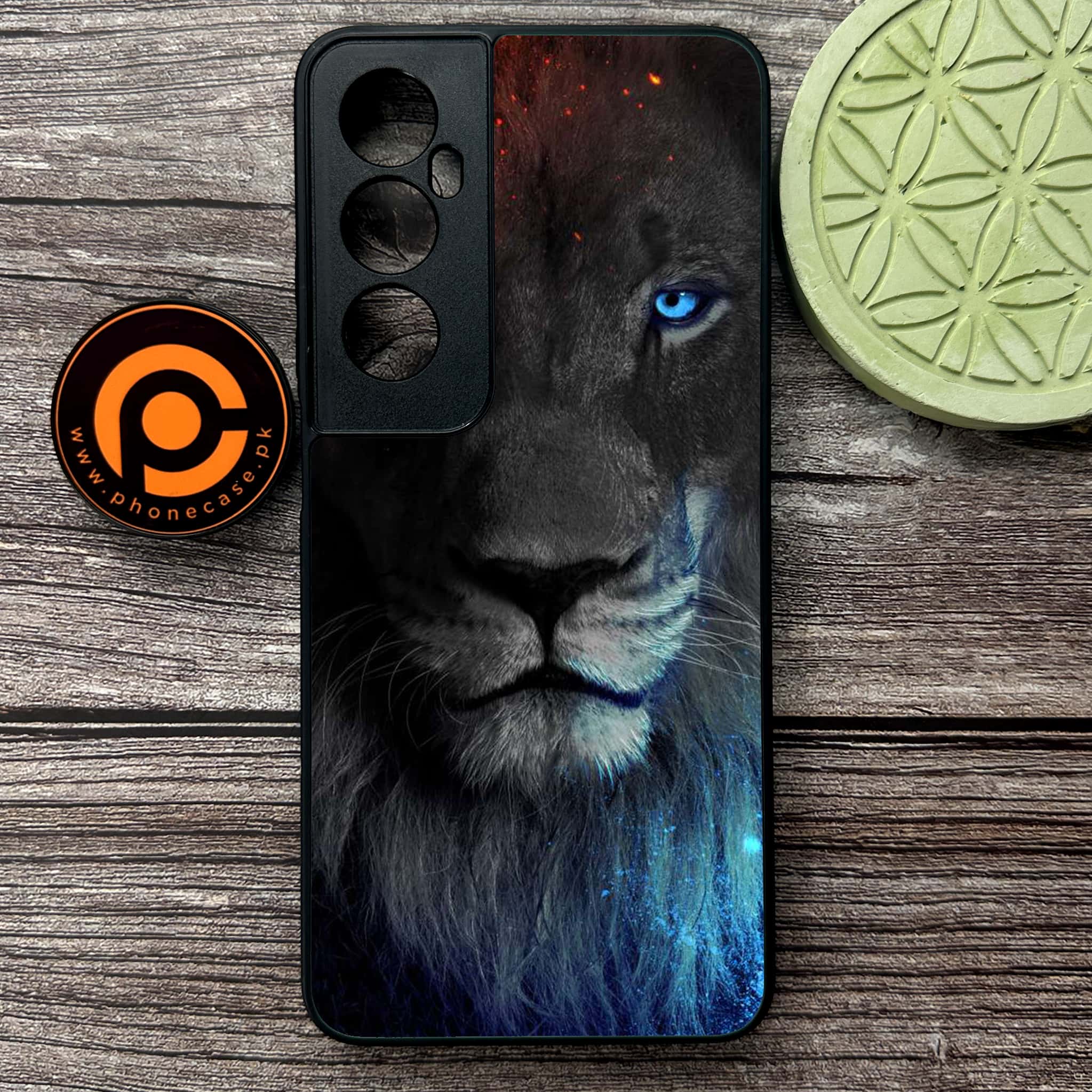 Realme C65  - Tiger Series - Premium Metal Printed soft Bumper shock Proof Case