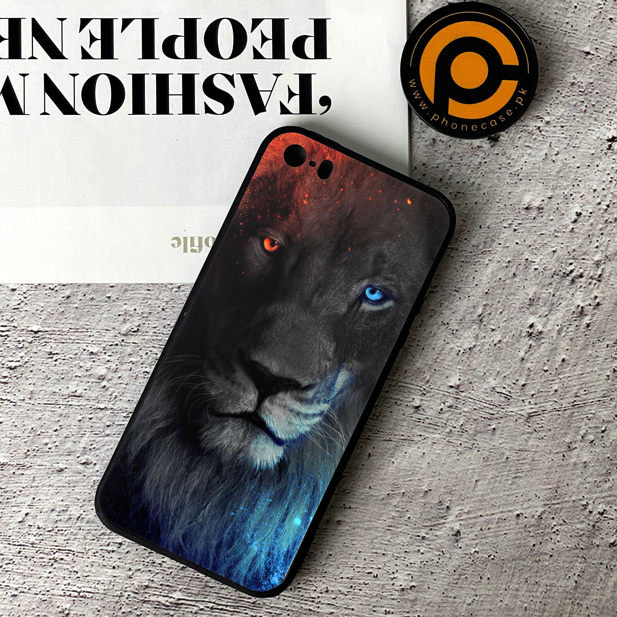 iPhone 5/5c/5s - Tiger Series - Premium Printed Glass soft Bumper shock Proof Case